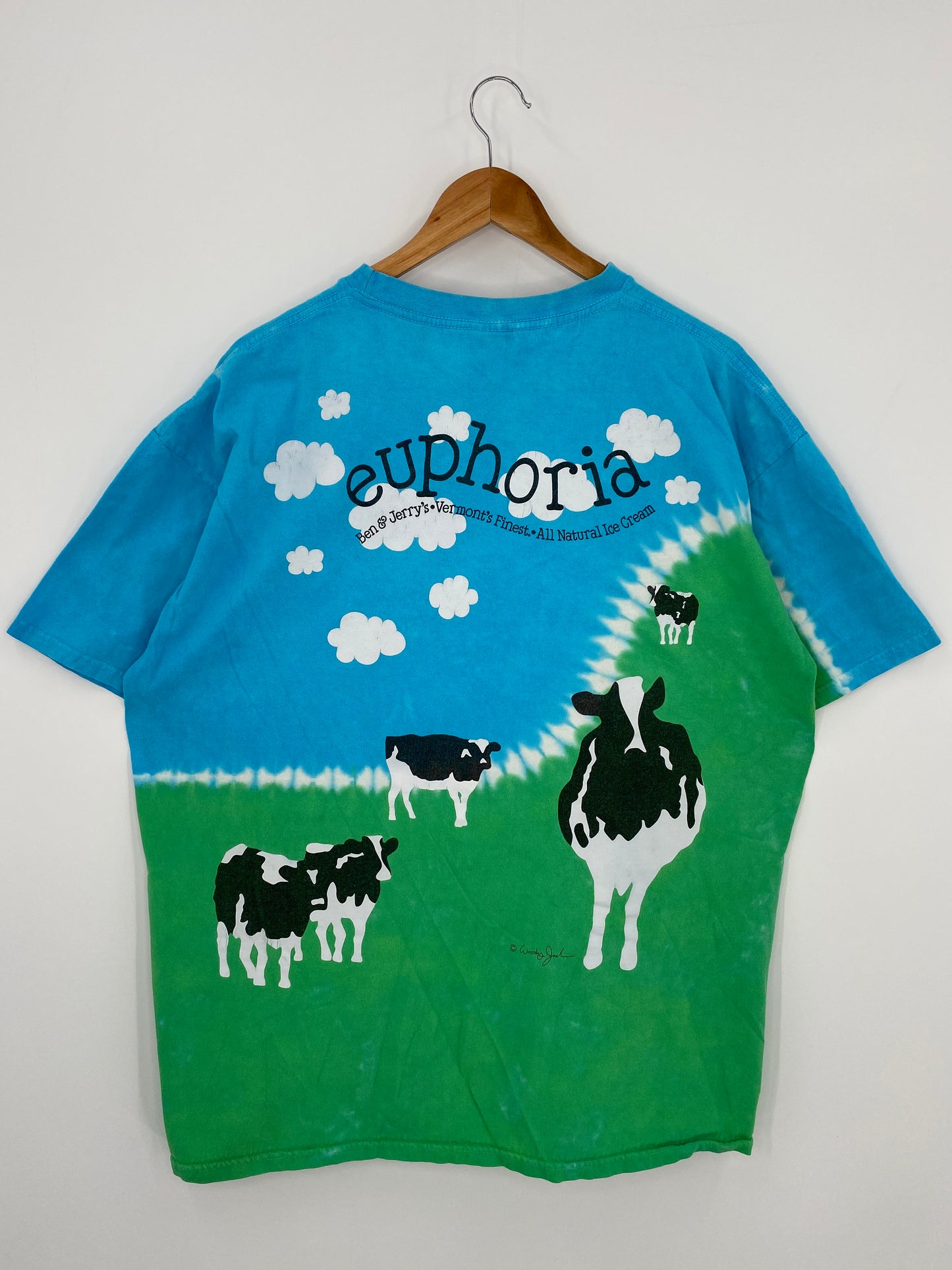 90’s BEN & JERRY’S Size Approx.XL Vintage T-Shirt / K979