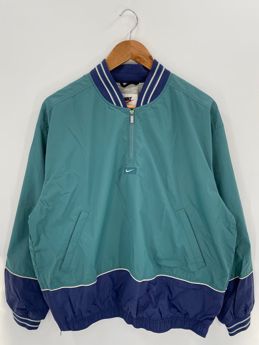 90’s NIKE Size Ladies L Vintage Half-Zip Nylon Jacket/ k3323