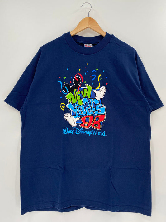 .1998 DISNEY NEW YEARS Size XL Vintage T-Shirt / E1969T