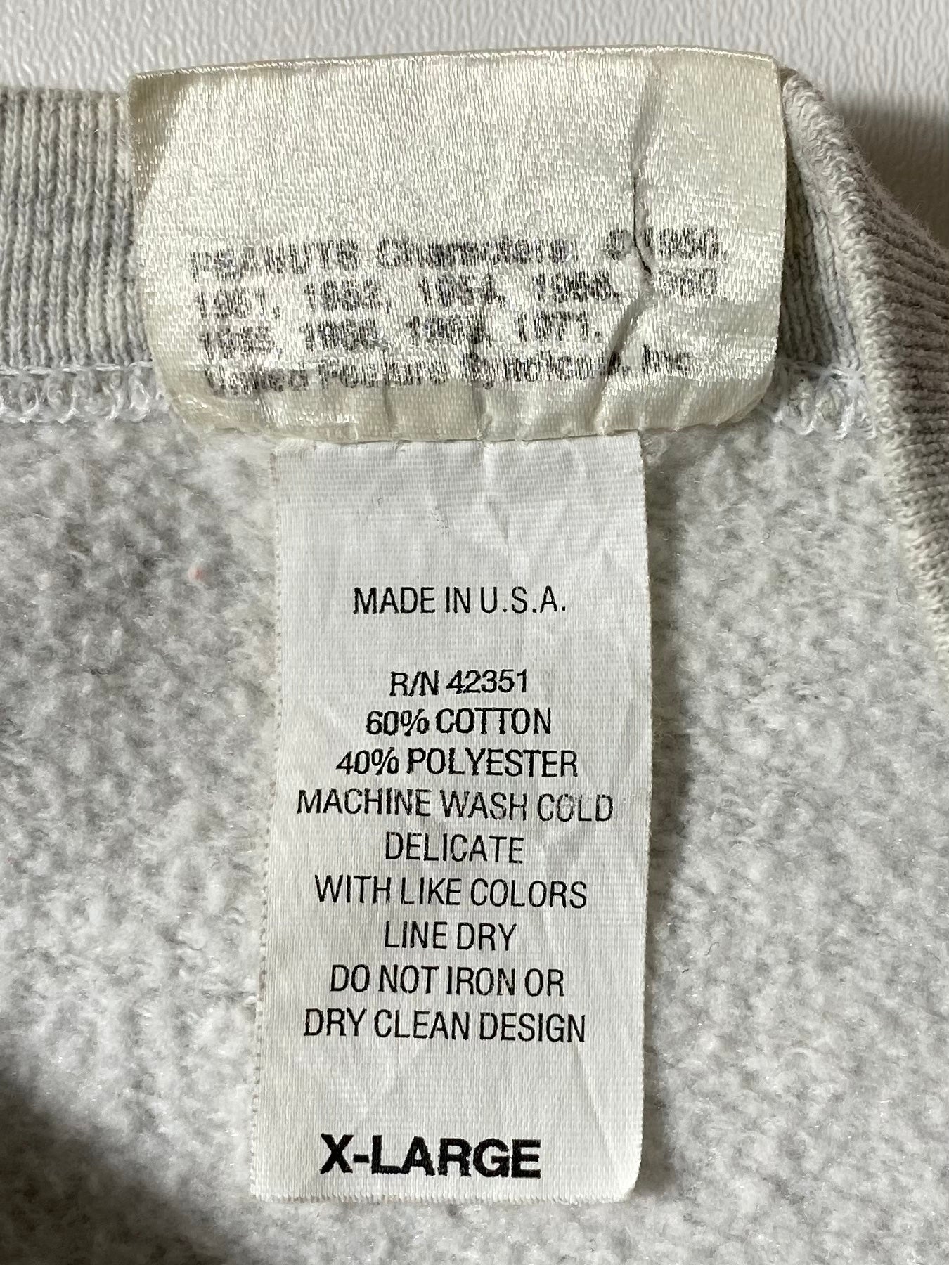 90’s SNOOPY JOE GHOUL Made in USA Size XL Vintage Sweat-shirt / 8201