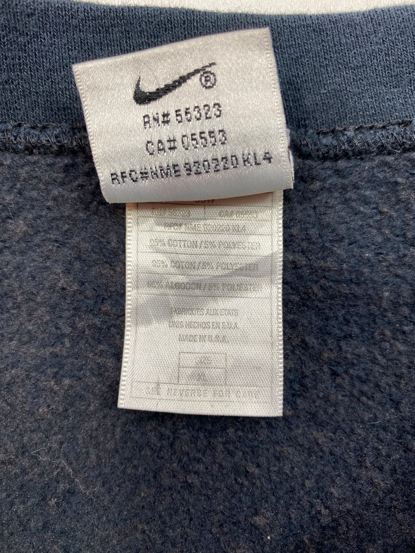 90’s NIKE Mini Swoosh Made in USA Vintage Sweat-Shirt / 5167