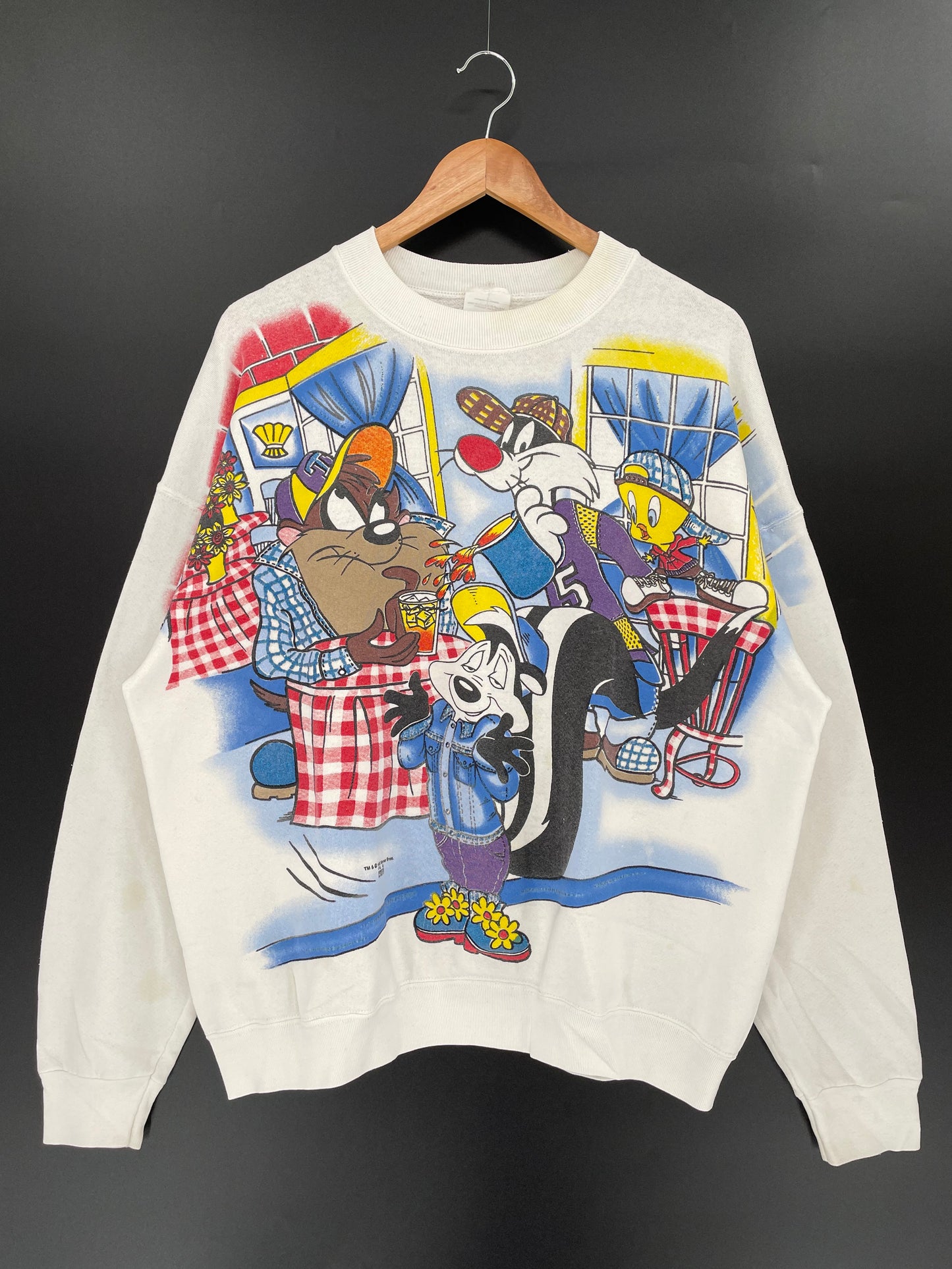 1995 LOONEY TUNES Size XL Vintage Sweat-Shirt/ K623