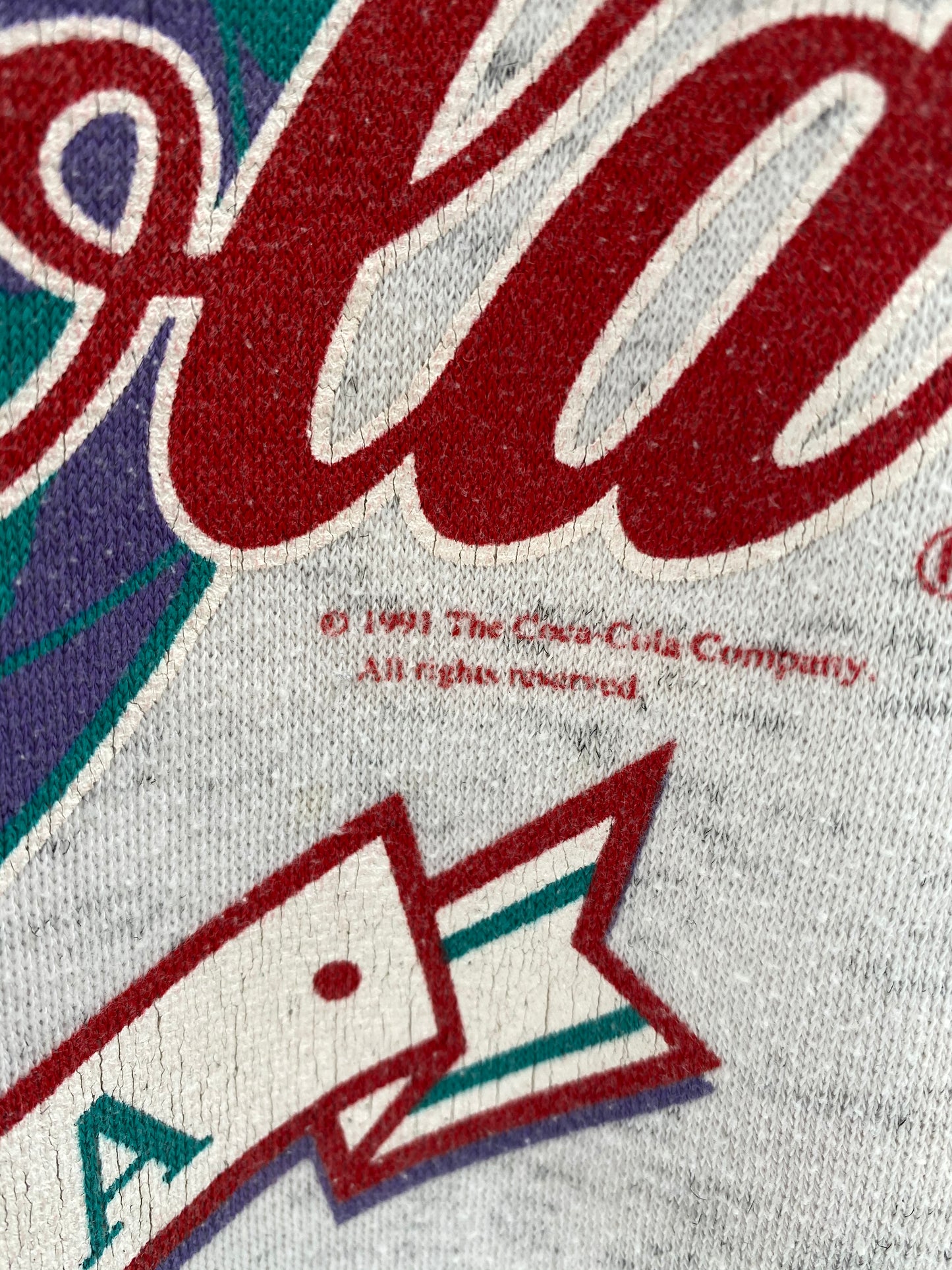 1991 Coca Cola Size L Vintage Sweat-Shirts / 7984