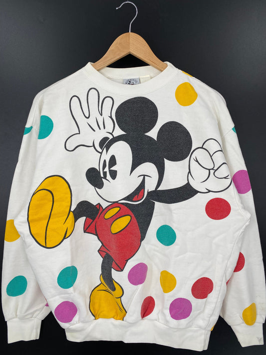 .90's DISNEY MICKEY Size No tag(Approx.M) Vintage Sweat-shirt / E5888S