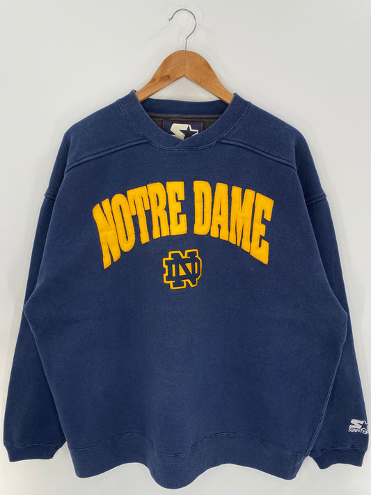90’s STARTER x NOTRE DAME Size XL NFL Sweat-Shirt /  k2798