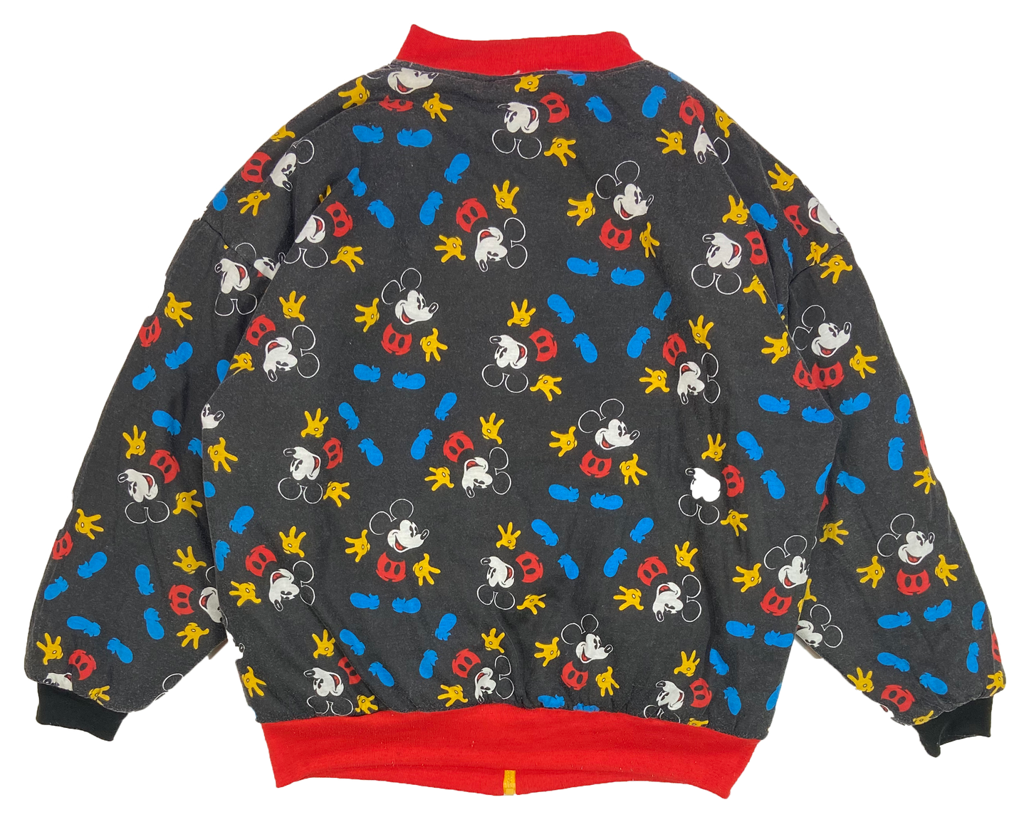 80's Mickey Mouse Disney Padded Reversible Vintage Zip up Sweat-Shirt / 4071