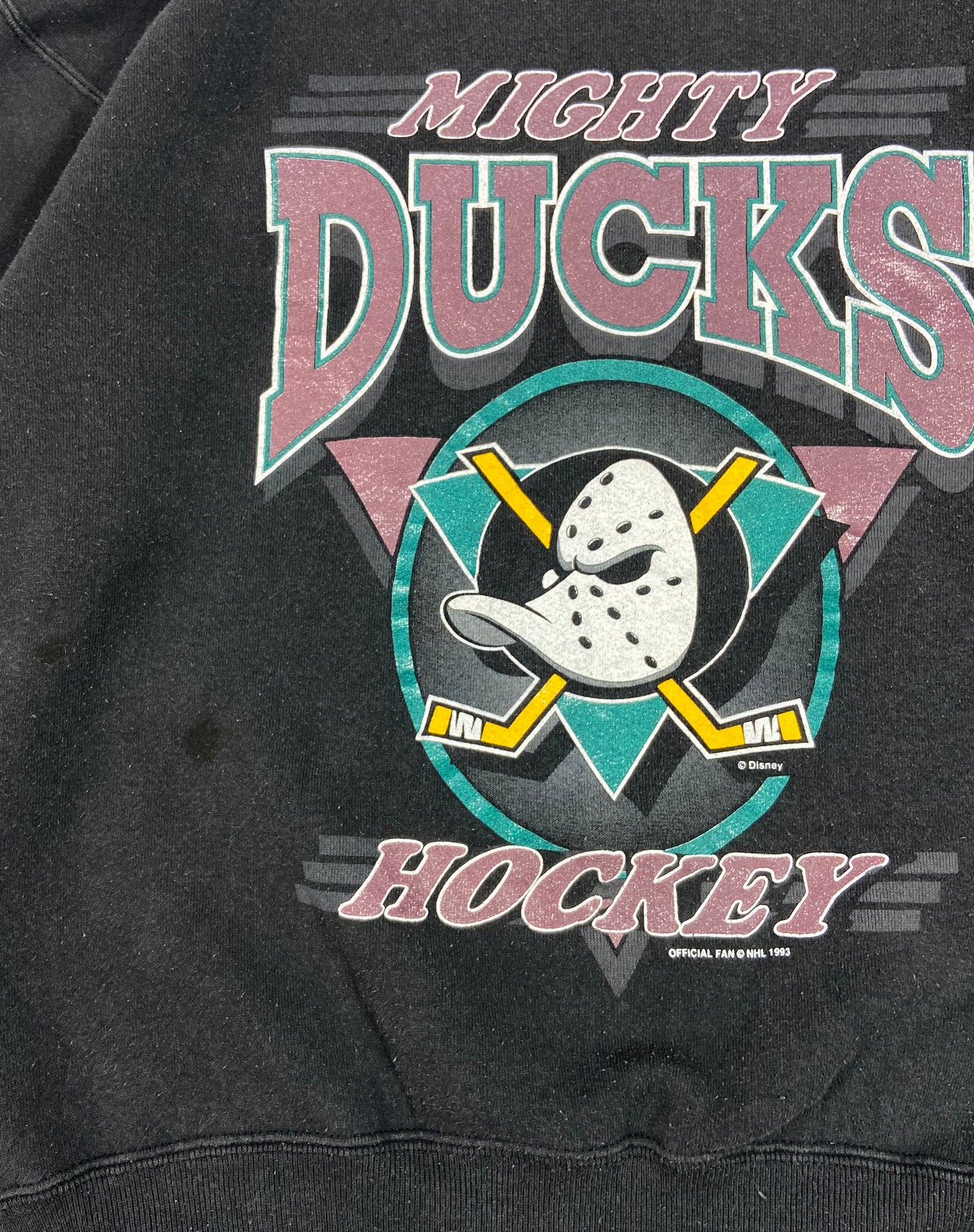1993' Disney Mighty Ducks Made in USA Vintage Sweat-Shirt / 4092