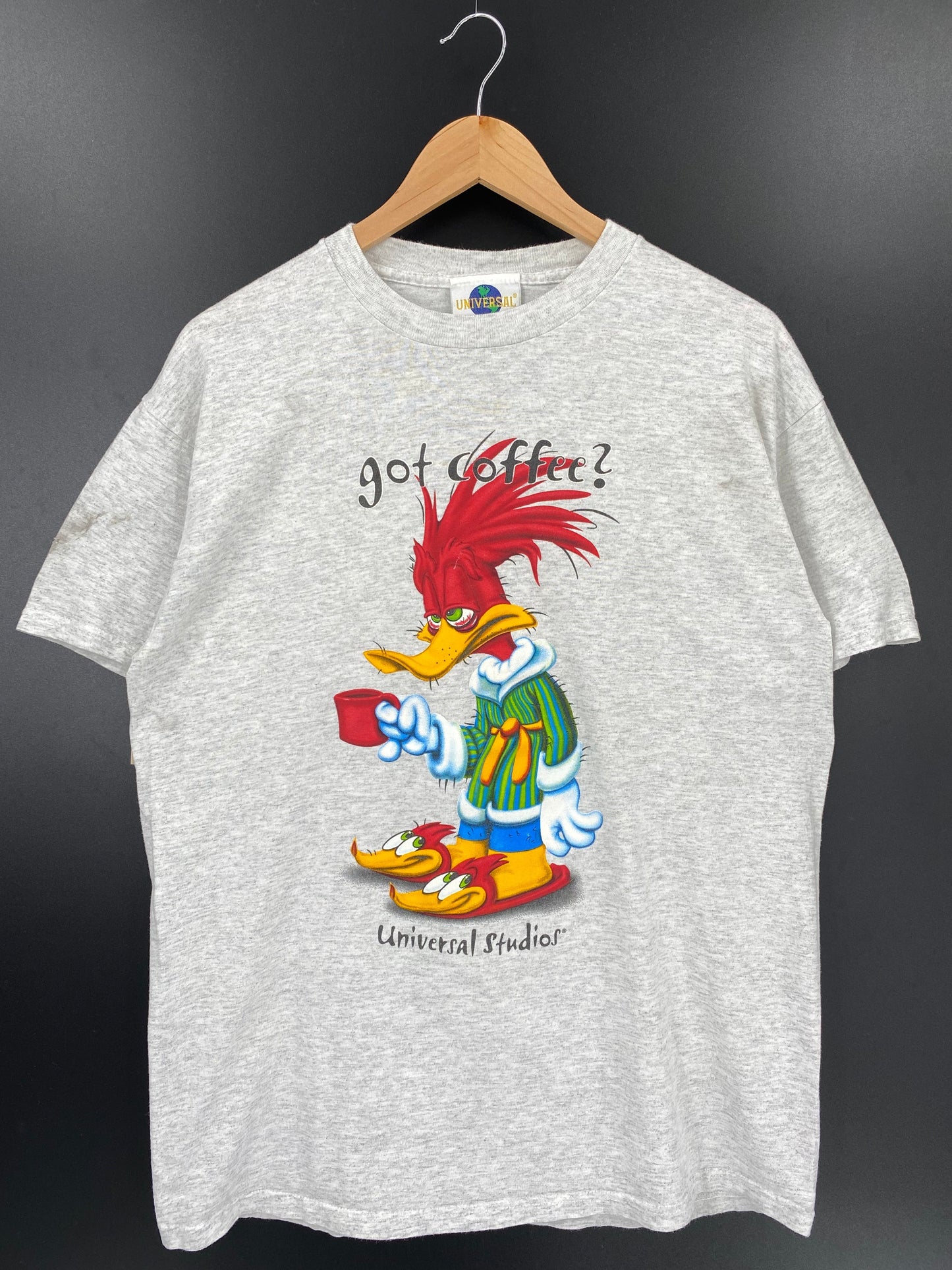 90’s UNIVERSAL STUDIOS WOODY WOODPECKER Made in USA Size L Vintage T-Shirt / E3899T