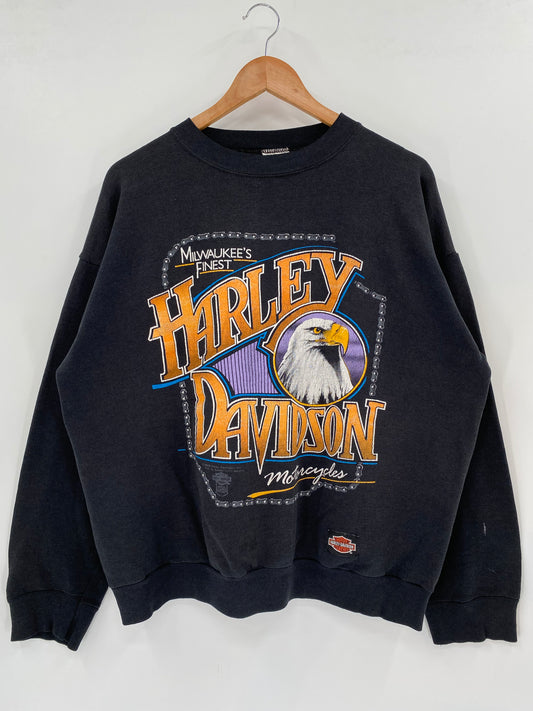 1989' HARLEY DAVIDSON Made in USA Size XL Vintage Sweat-Shirt / K2098