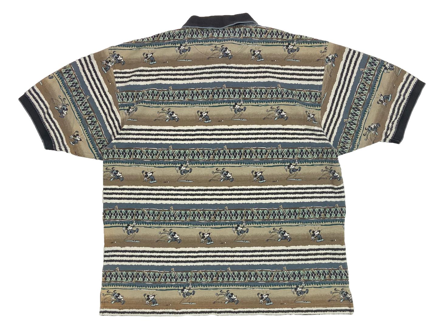 Vintage Mickey Mouse All Over Print Disney Polo-Shirt / 4128