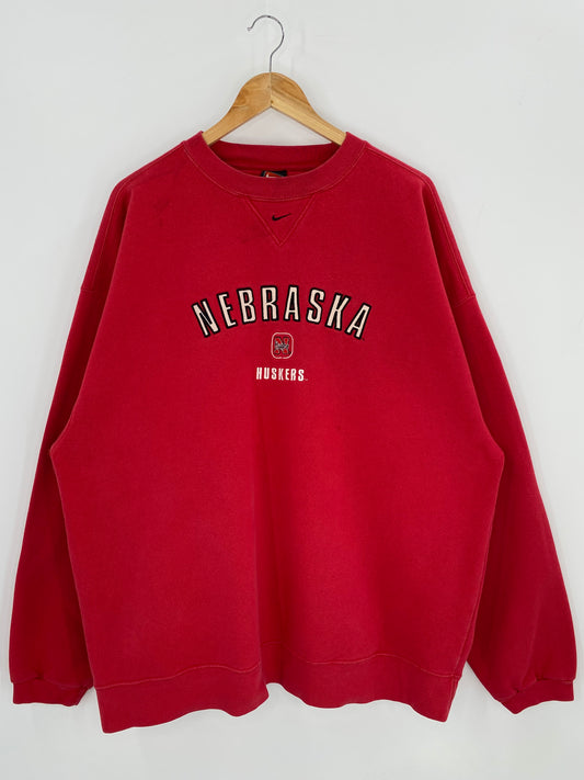 00’ NIKE NEBRASKA HUSKERS Size XL Vintage Sweat-shirt / 9719