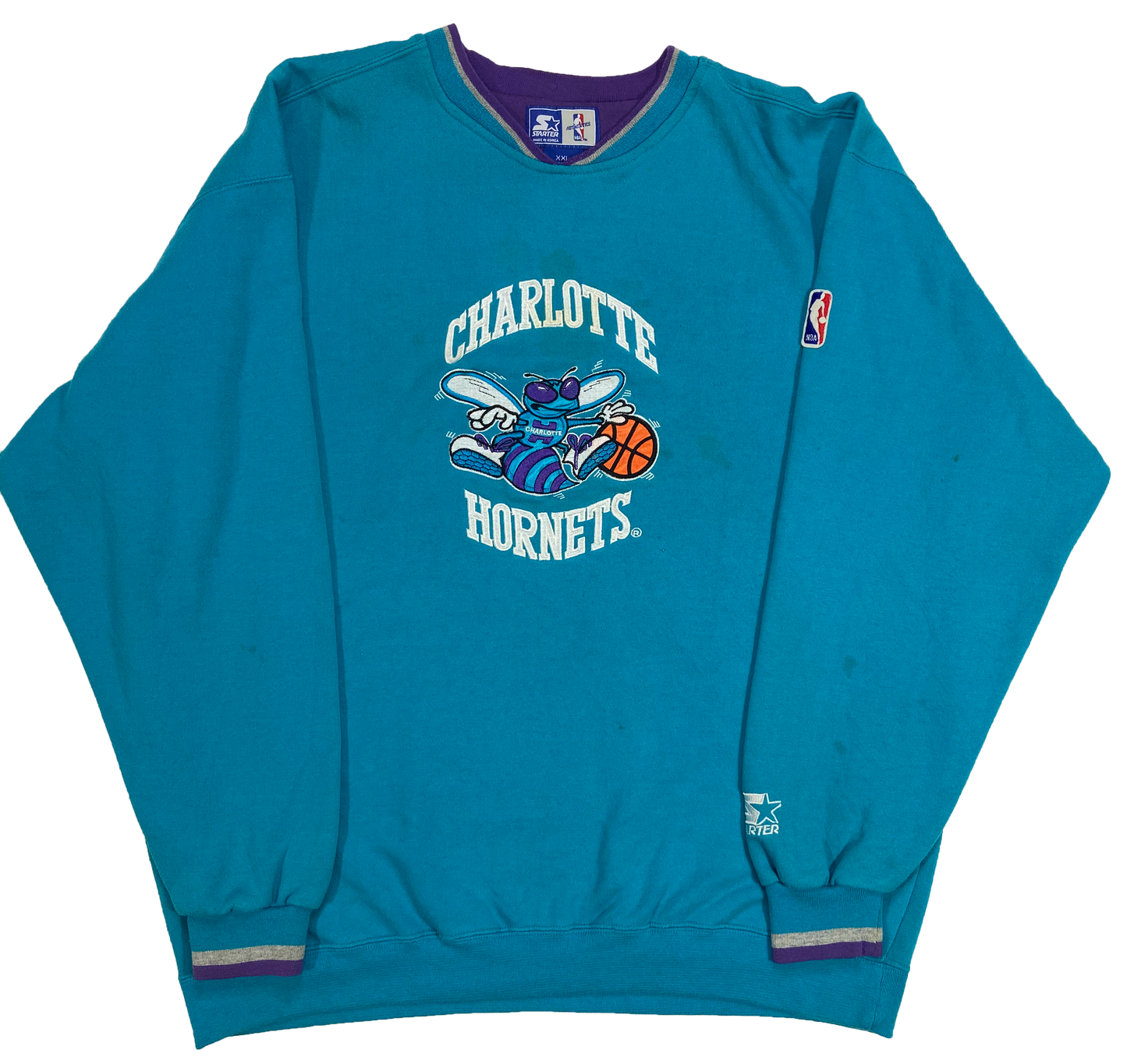 90's Starter Hornets NBA Sweat-Shirt / 4166