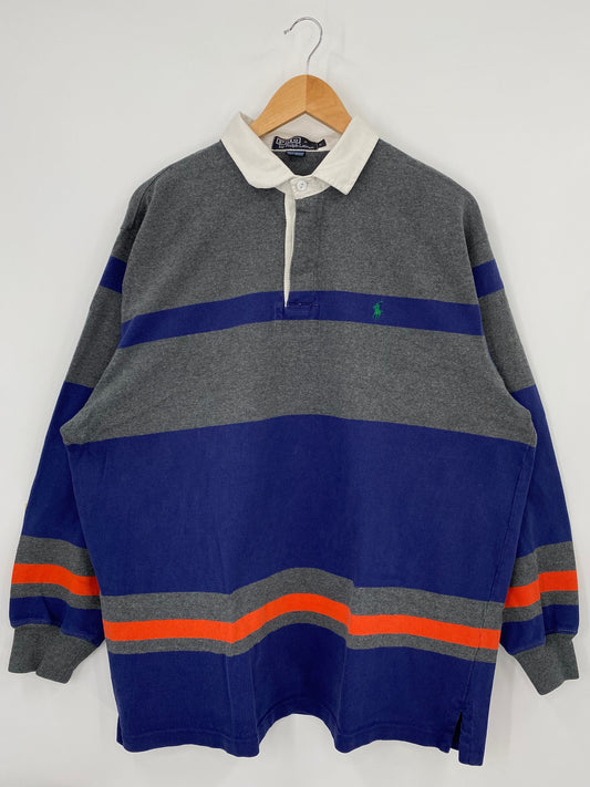 90’s POLO RALPH LAUREN Size L Vintage Rugby-Shirt / A6124