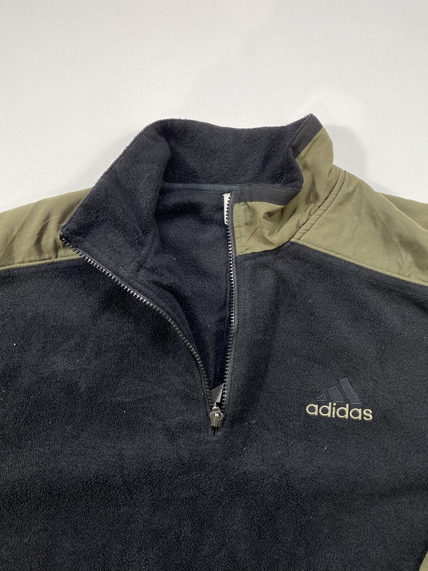 90's ADIDAS Size L Vintage Half-Zip Fleece Jacket / A7948