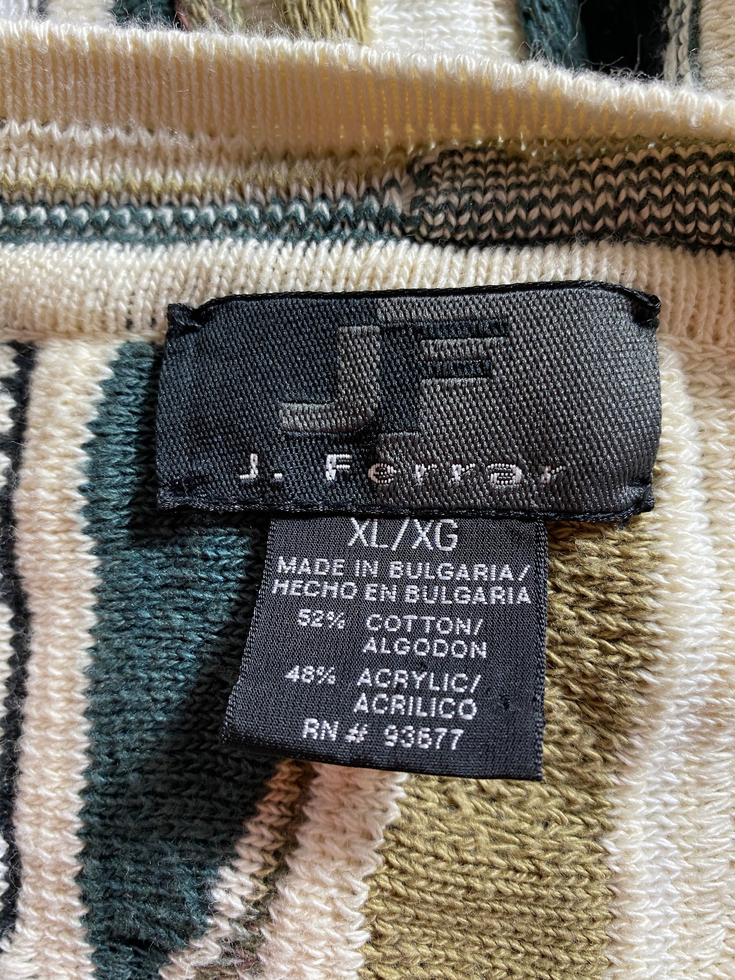 Vintage 3D COOGI- Style Size XL Knit Sweater / K1514