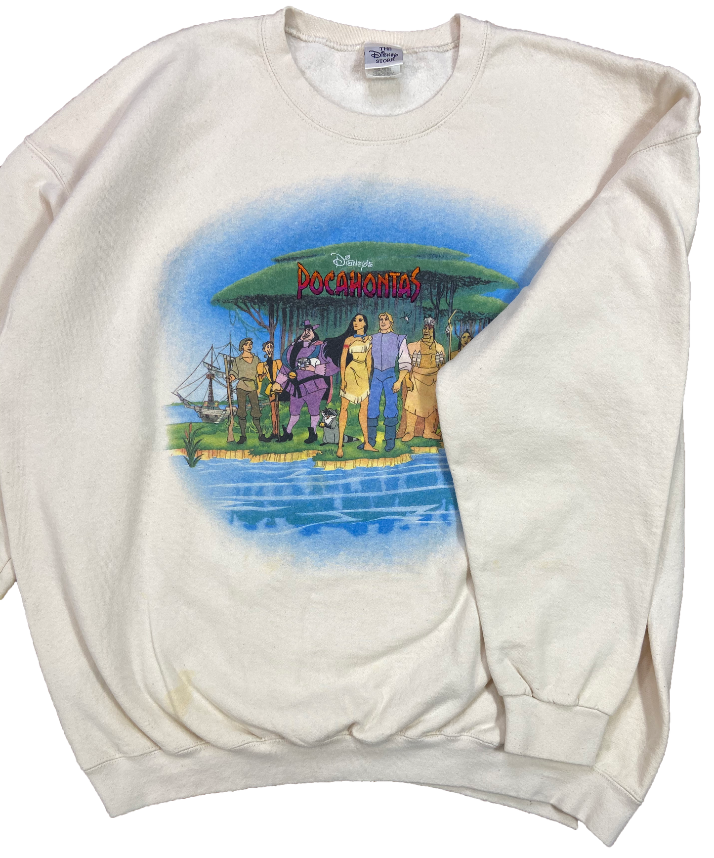 90's Vintage Pocahontas Disney Made in USA Sweat-Shirt / 4334