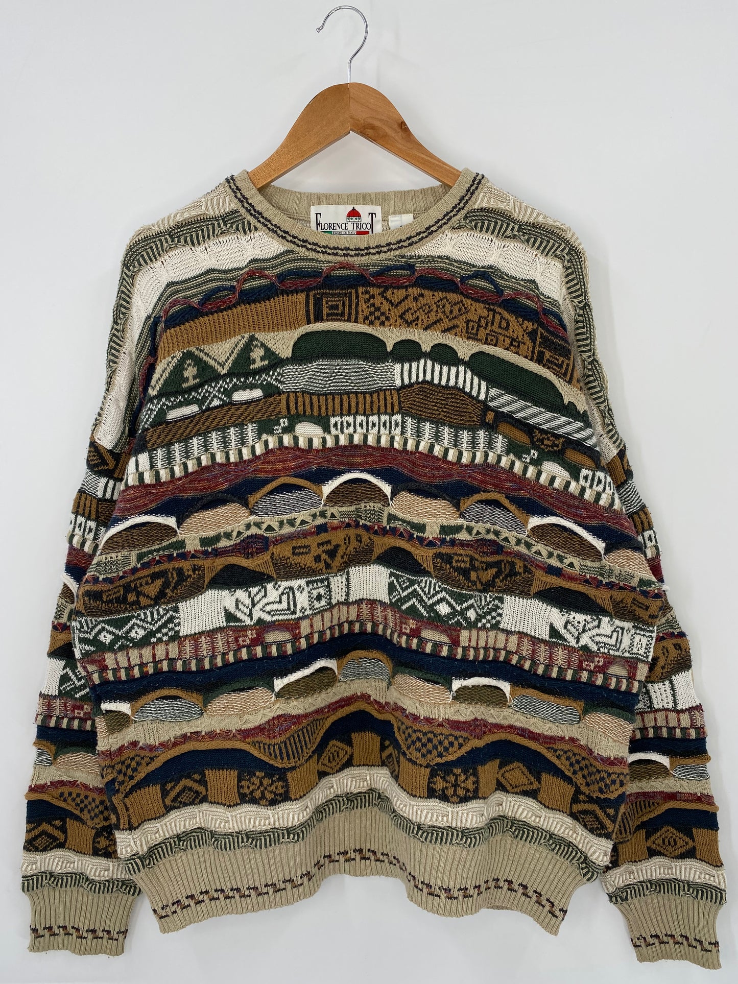 Vintage 3D COOGI- Style Size XL Knit Sweater / K3864