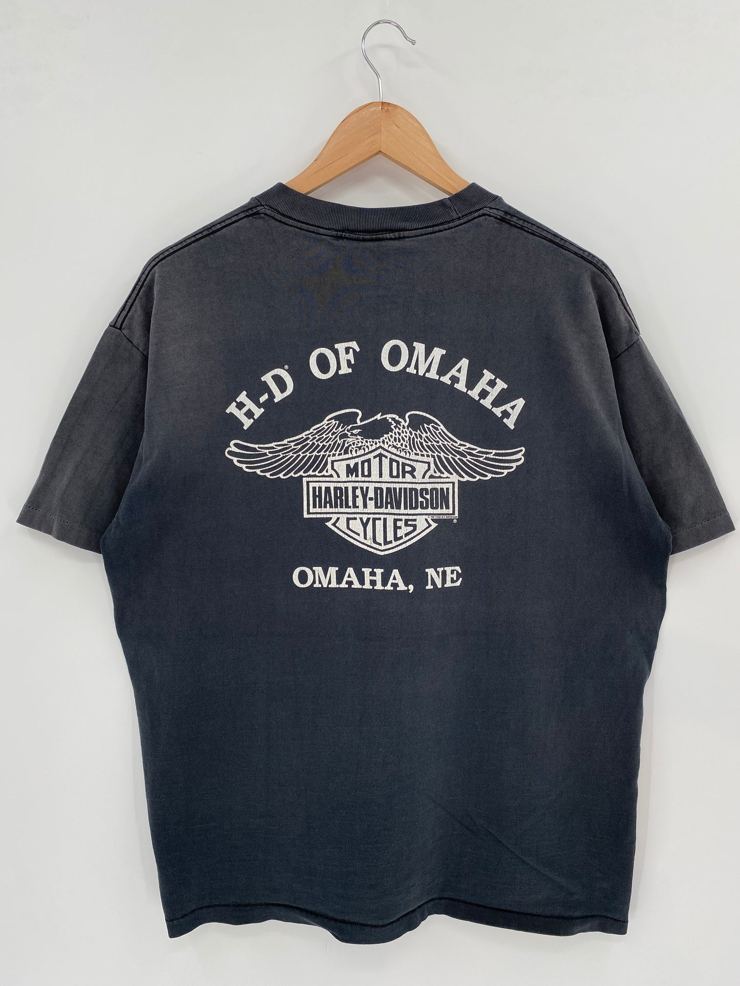 1991' HARLEY DAVIDSON Made in USA Size XL Vintage T-Shirts / K2488