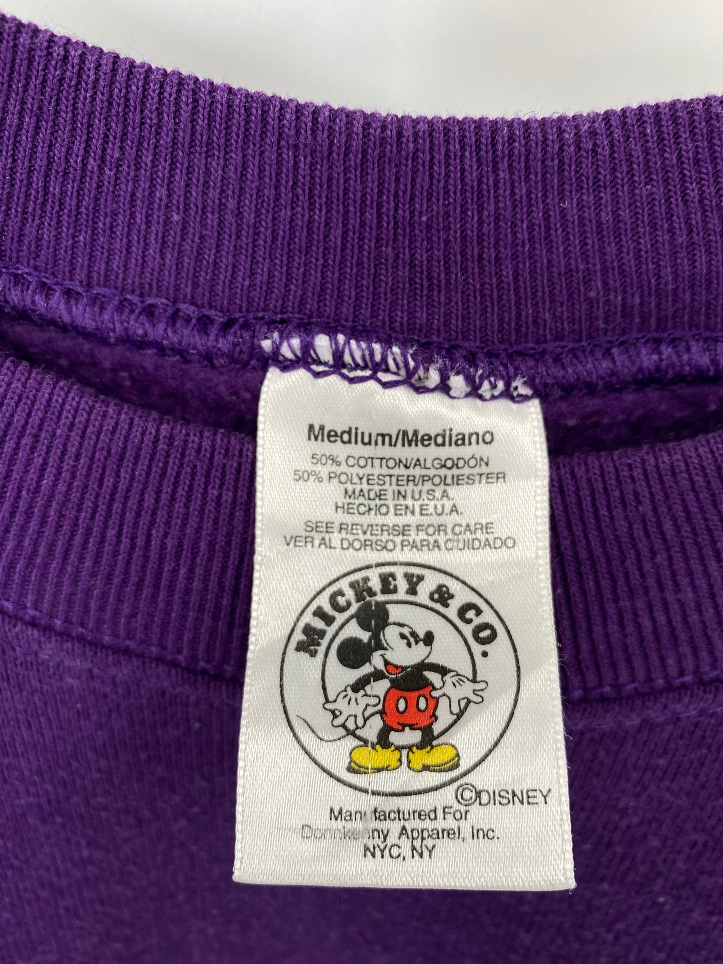 90’s DISNEY MICKEY Made in USA Size M Vintage Sweat-shirt / K4096