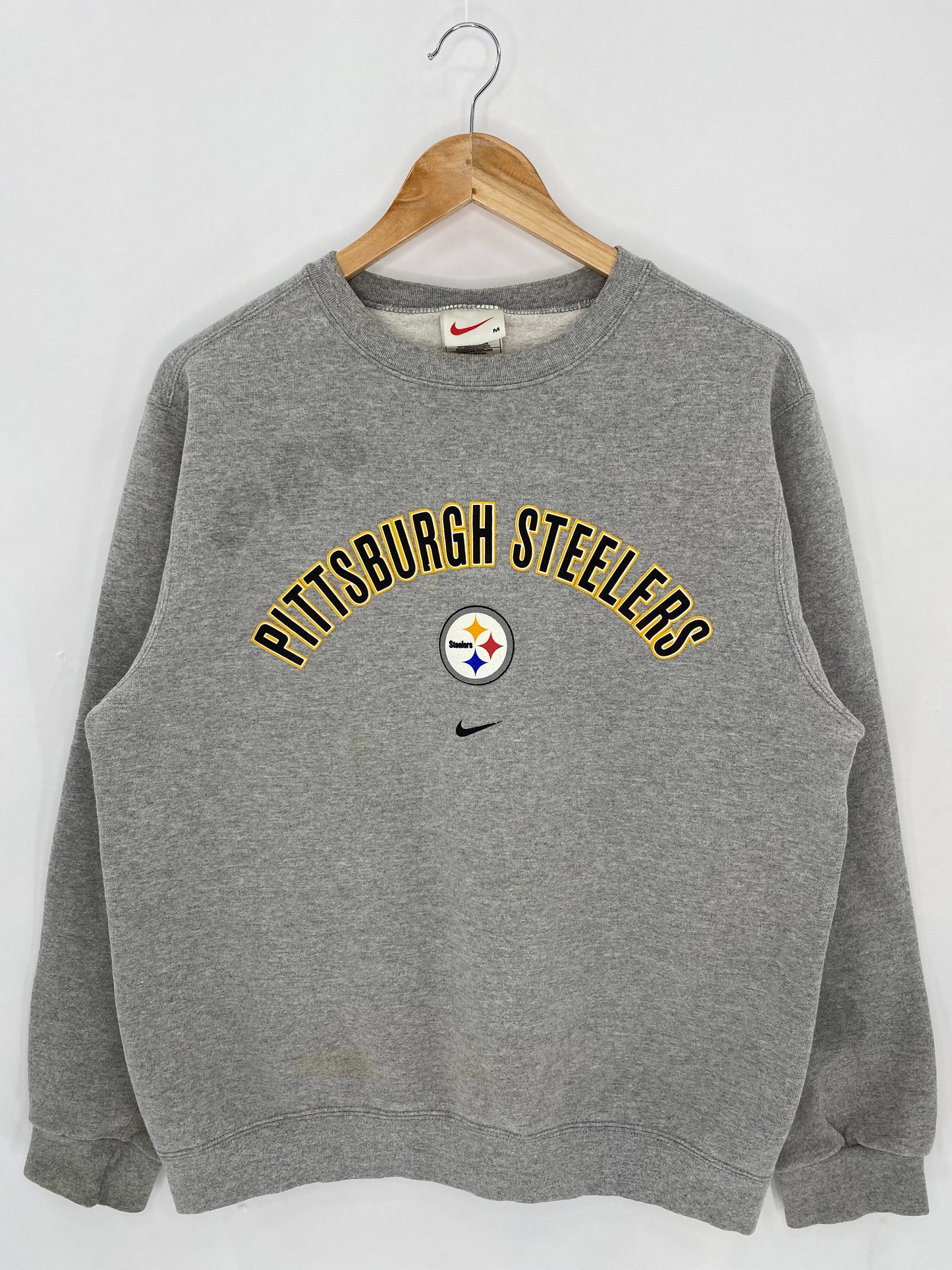 90’s NIKE PITTSBURG STEELERS Made in USA Size M Vintage NFL Sweat-shirt / 6563