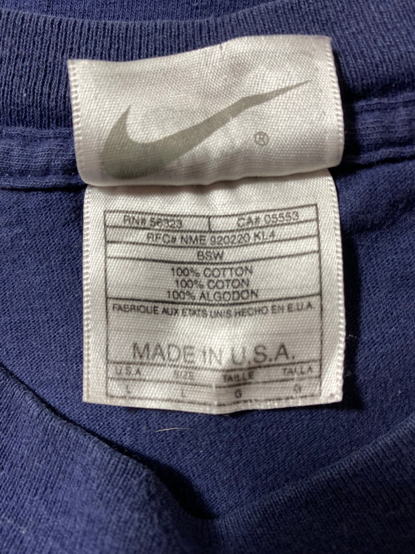 90's NIKE LOGO Made in USA Size L Vintage T-shirt / k2749