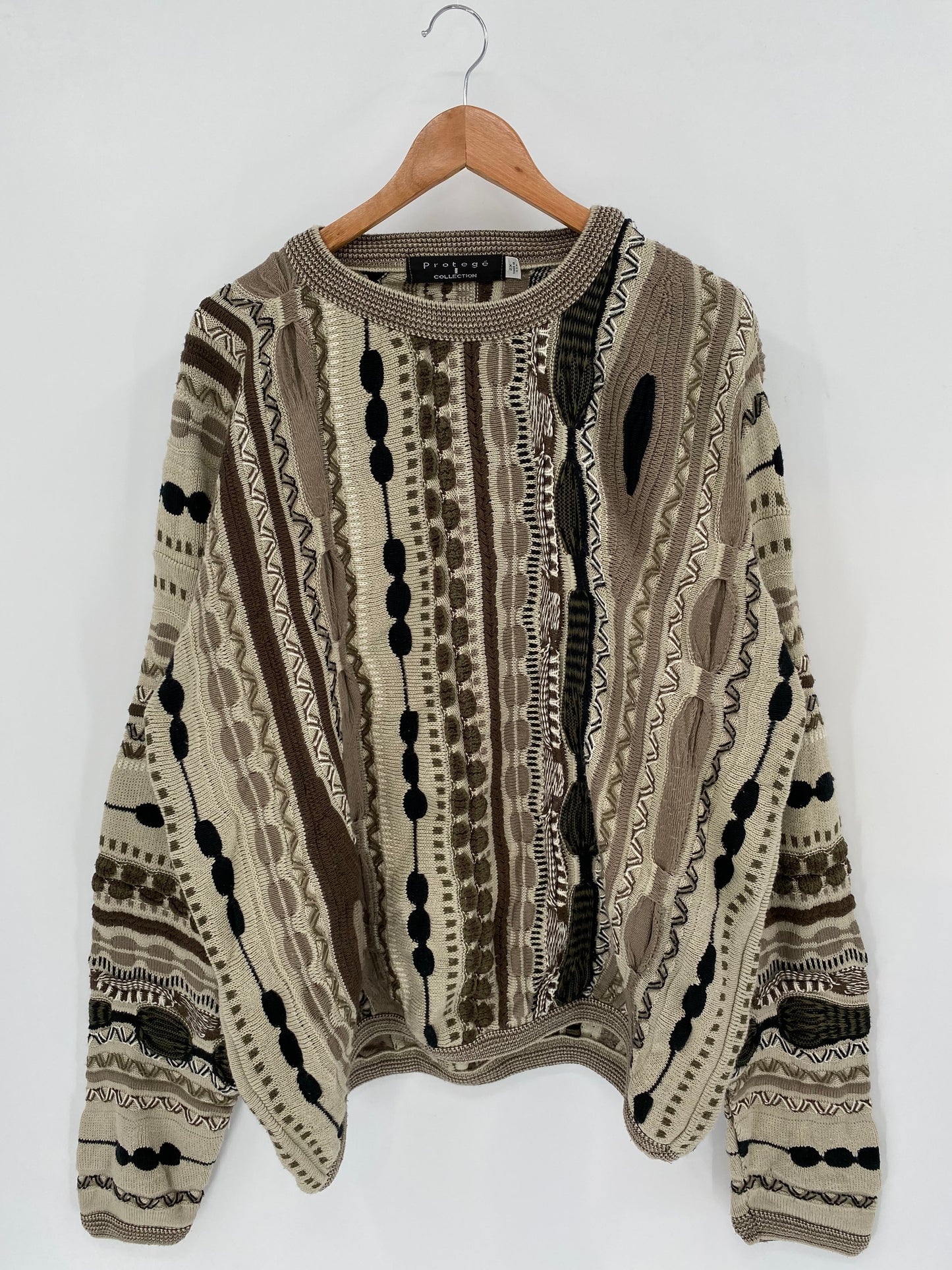 Vintage 3D COOGI-Style Made in USA Size XXL Knit Sweater / A6299