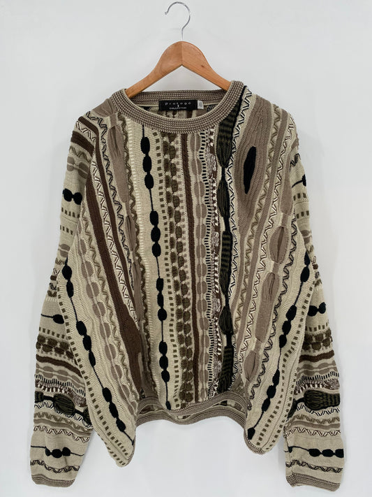 Vintage 3D COOGI-Style Made in USA Size XXL Knit Sweater / A6299
