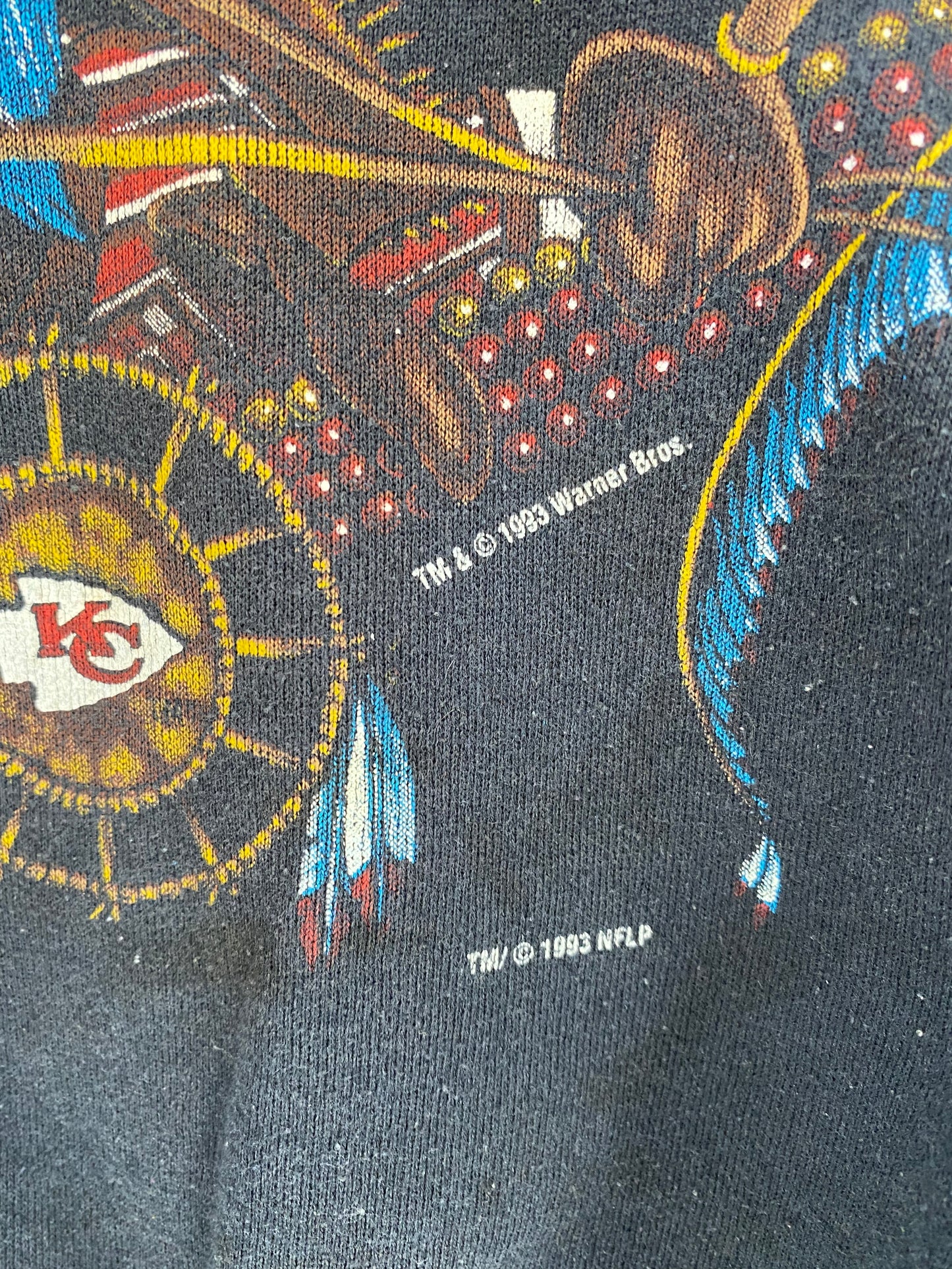 1983' KANSAS CITY CHIEES Made in USA Size XL Vintage NFL Sweat shirt / K3413