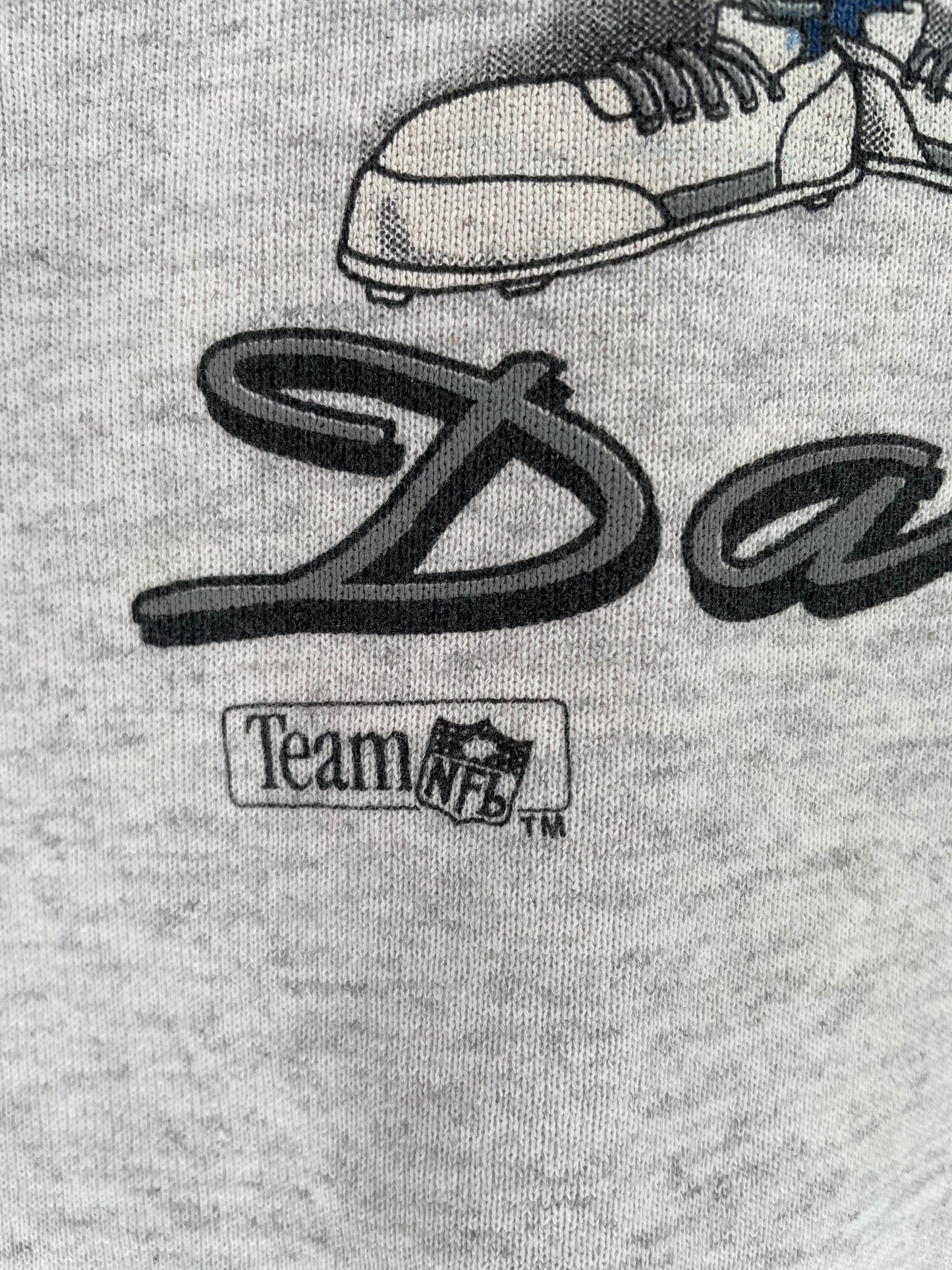 1994 LOONEY TUNES x COWBOYS MADE IN USA Size XL Vintage NFL Sweat-shirt / K359