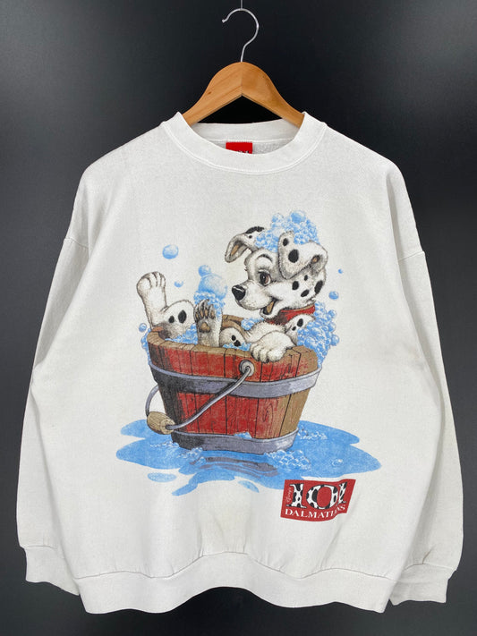00’ DISNEY 101 DALMATIANS  One Size (Approx.L) Vintage Sweat-Shirt /9345