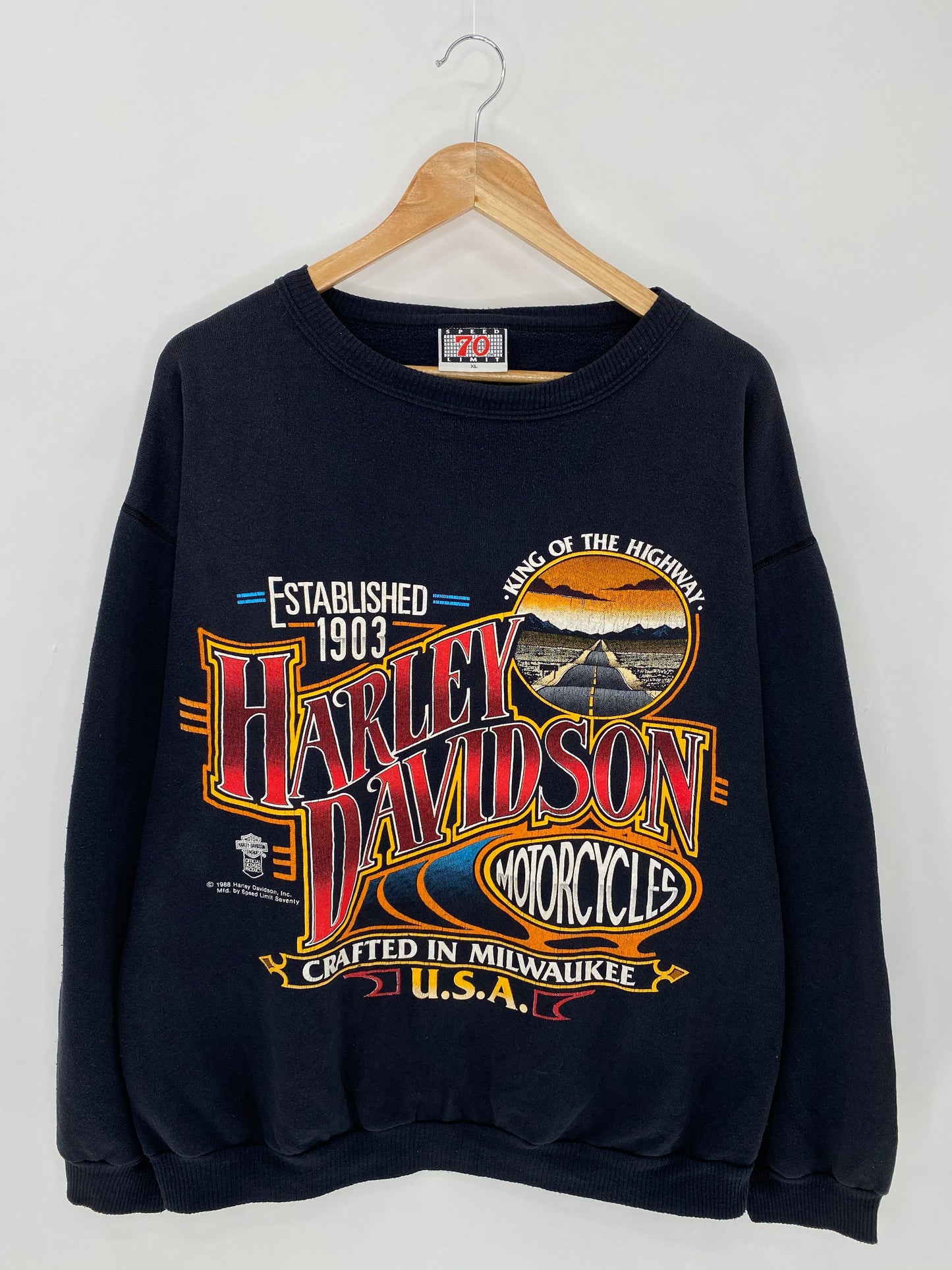 1988 HARLEY DAVIDSON Size XL Vintage Sweat-shirt  / 6033