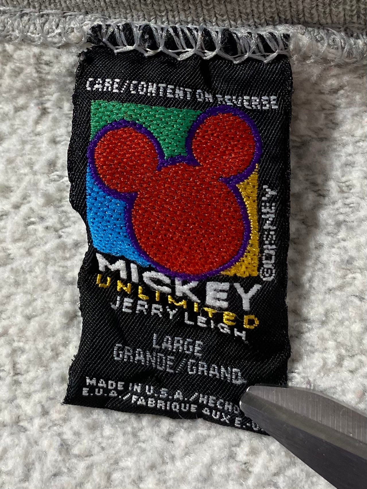 90’s DISNEY MICKEY Made in USA Size Ladies L Vintage Sweat-shirt / A9572