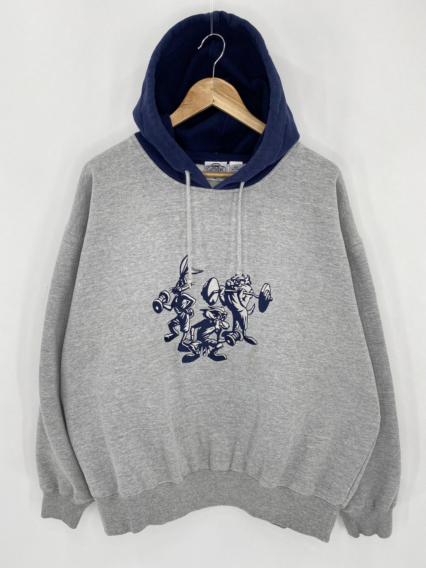 00' WARNER BROS. Size XXL Vintage Hoodie Sweat-shirt / K5375