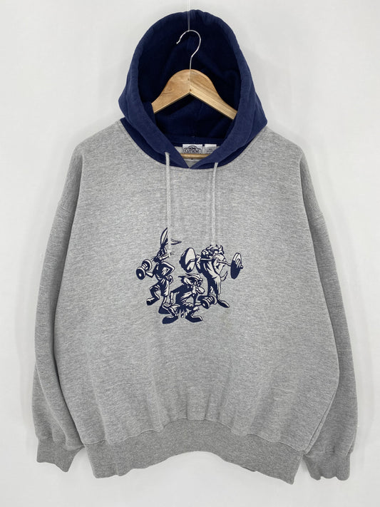 00' WARNER BROS. Size XXL Vintage Hoodie Sweat-shirt / K5375