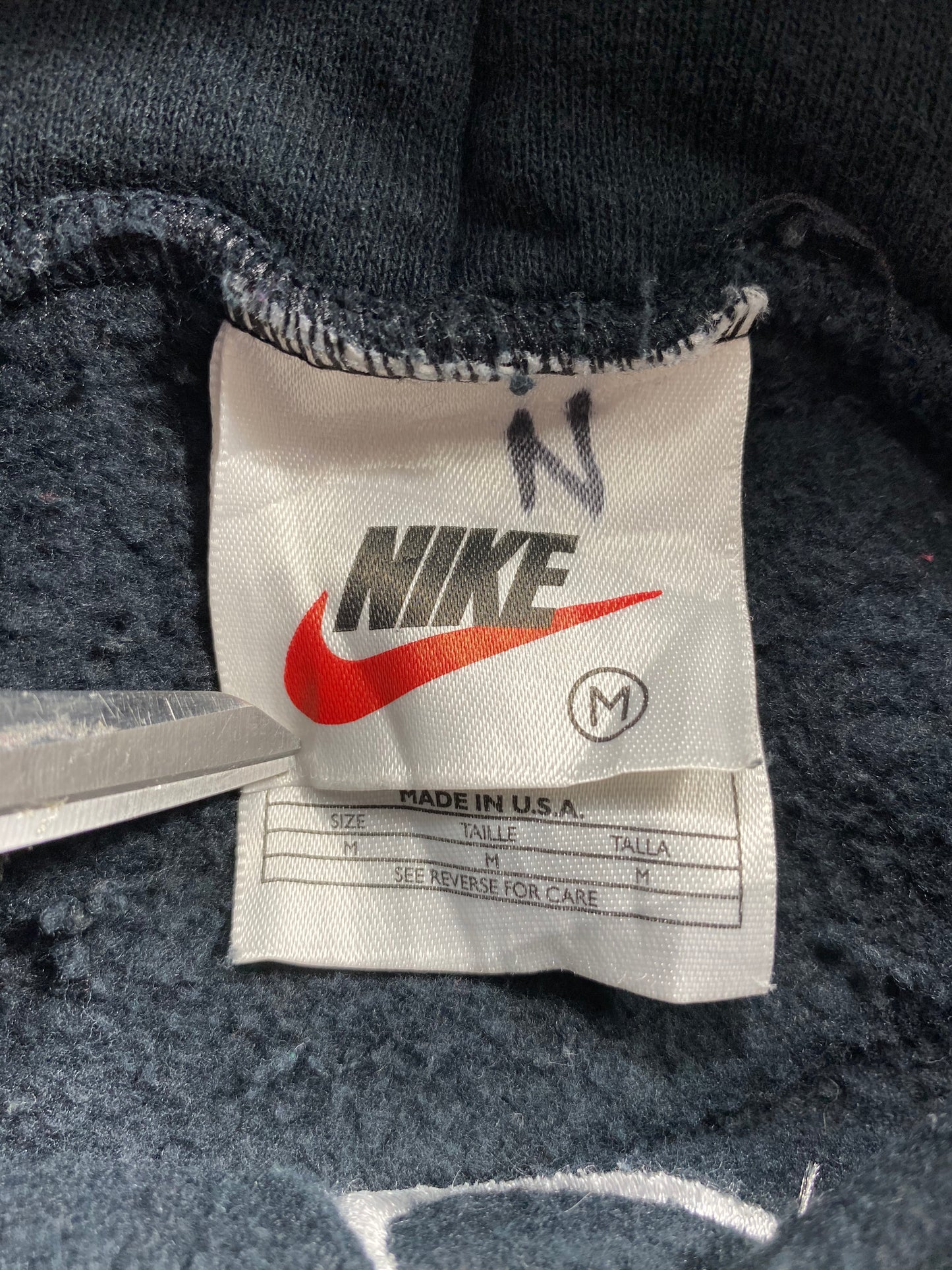 90’s NIKE Center Swoosh Made in USA Size M Vintage Hoodie Sweat-shirt / 7199