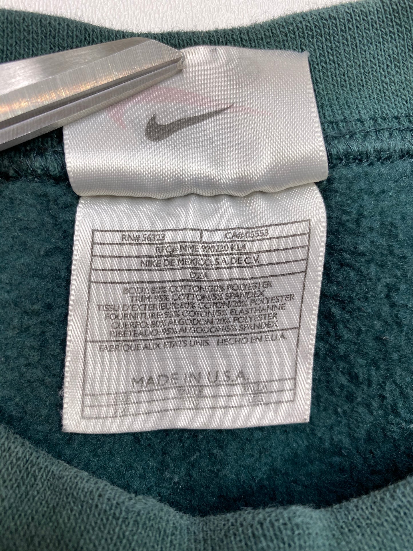 90’s NIKE Mini Swoosh Made in USA Vintatge Sweat-Shirt / 5019