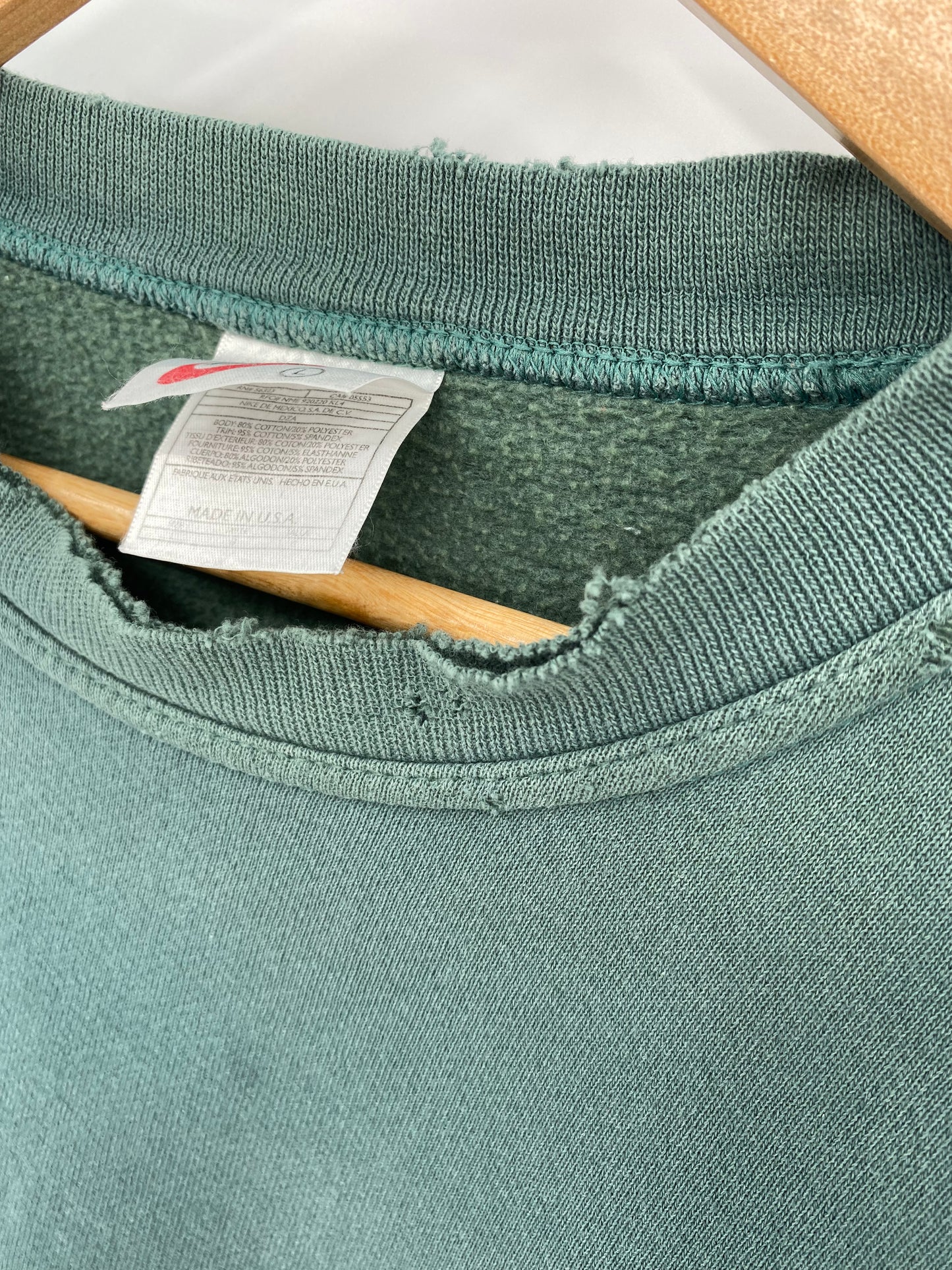 00’ NIKE MINI SWOOSH Made in USA Size L Vintage Sweat shirt / 9527