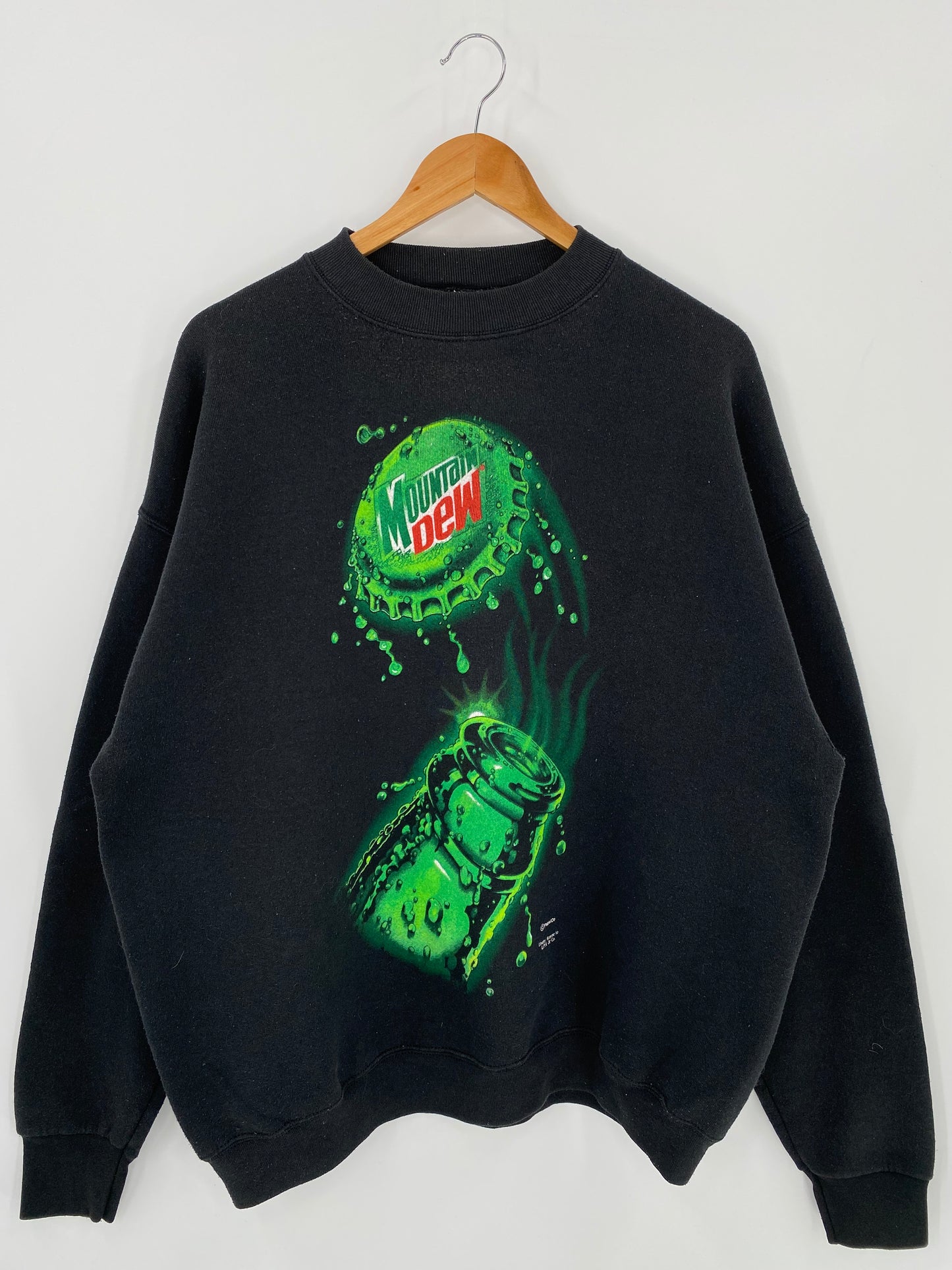 00' MOUNTAIN DEW Size XL Vintage Sweat-shirt / k390