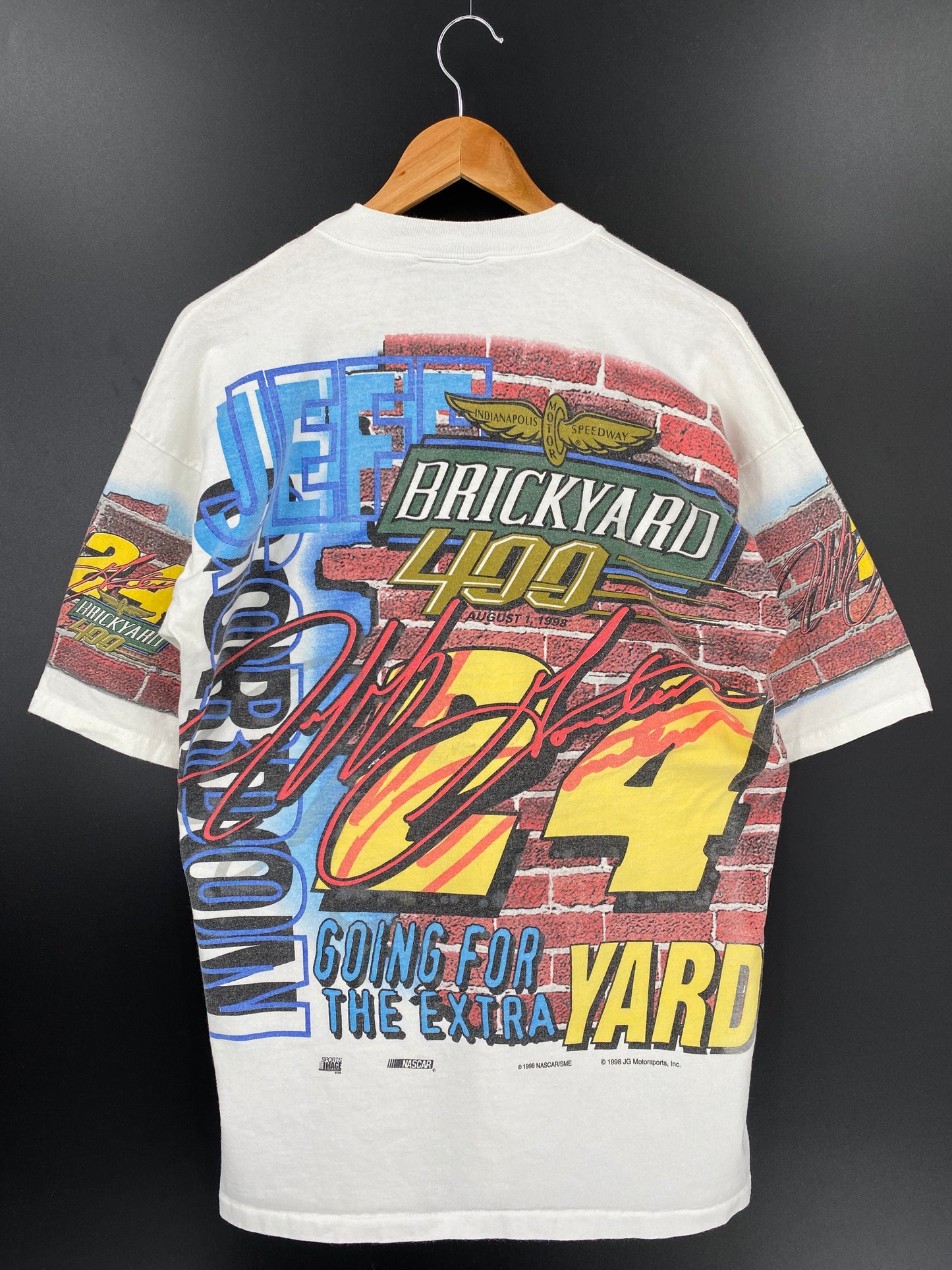 1998' NASCAR JEFF GORDON Made in USA Size L Vintage Racing T-Shirt / K2256