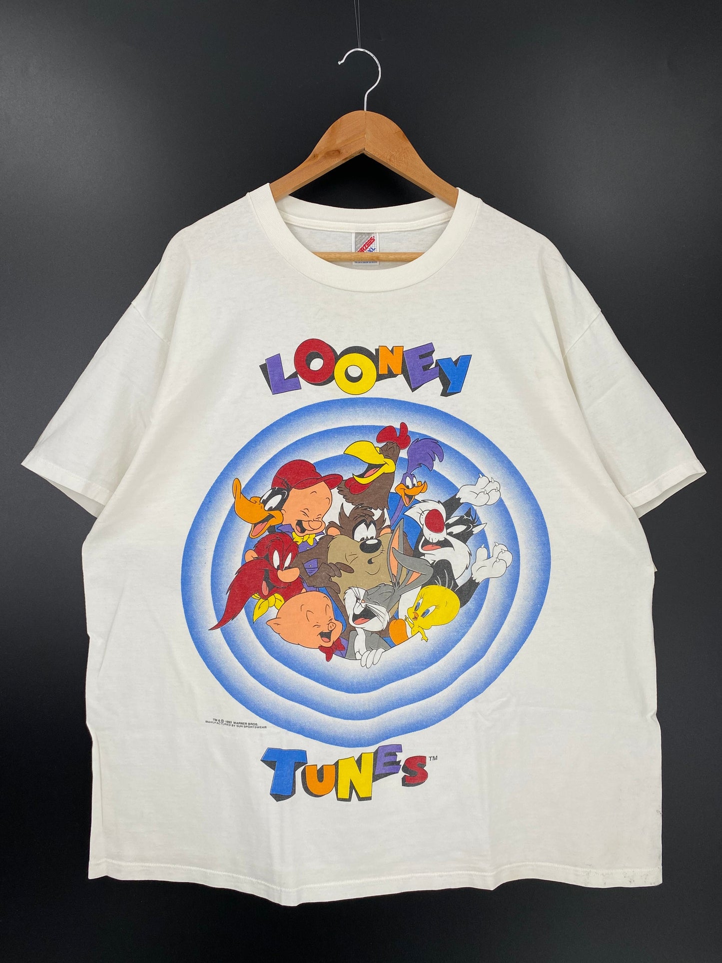 1993 LOONEY TUNES Made in USA Size XXL Vintage T-Shirt / E1978T