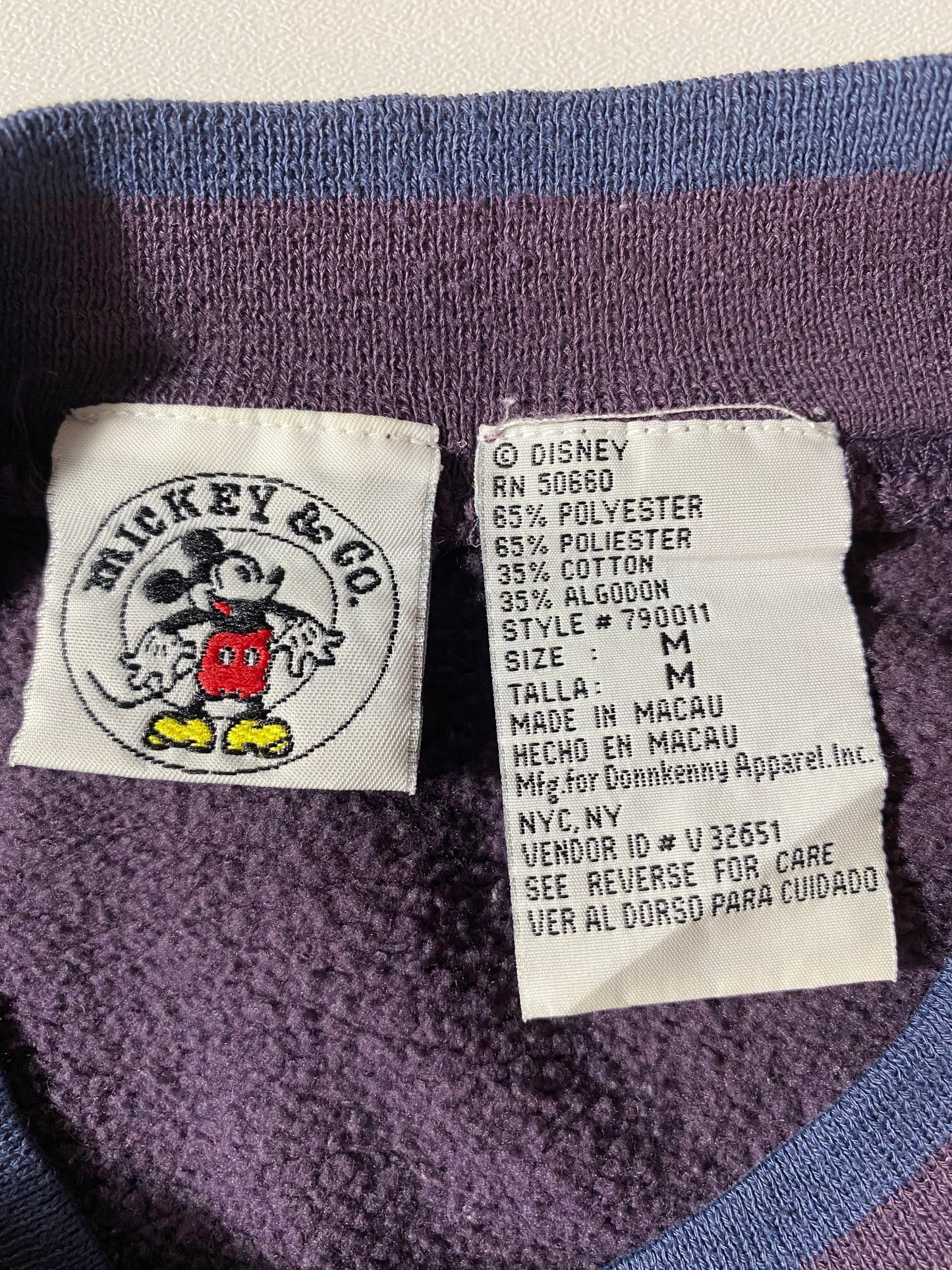 90’s DISNEY MICKEY Size M Vintage Sweat-shirt / A4091