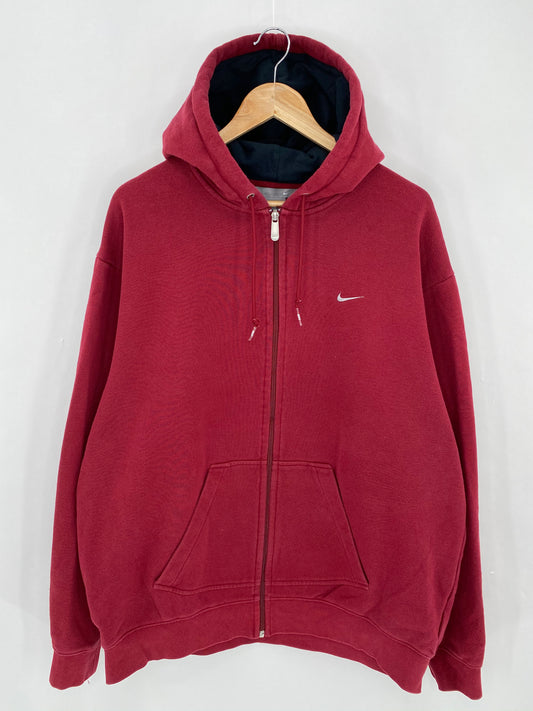 00' NIKE Zip-up Size XL Vintage Hoodie Sweat-shirt / 6237