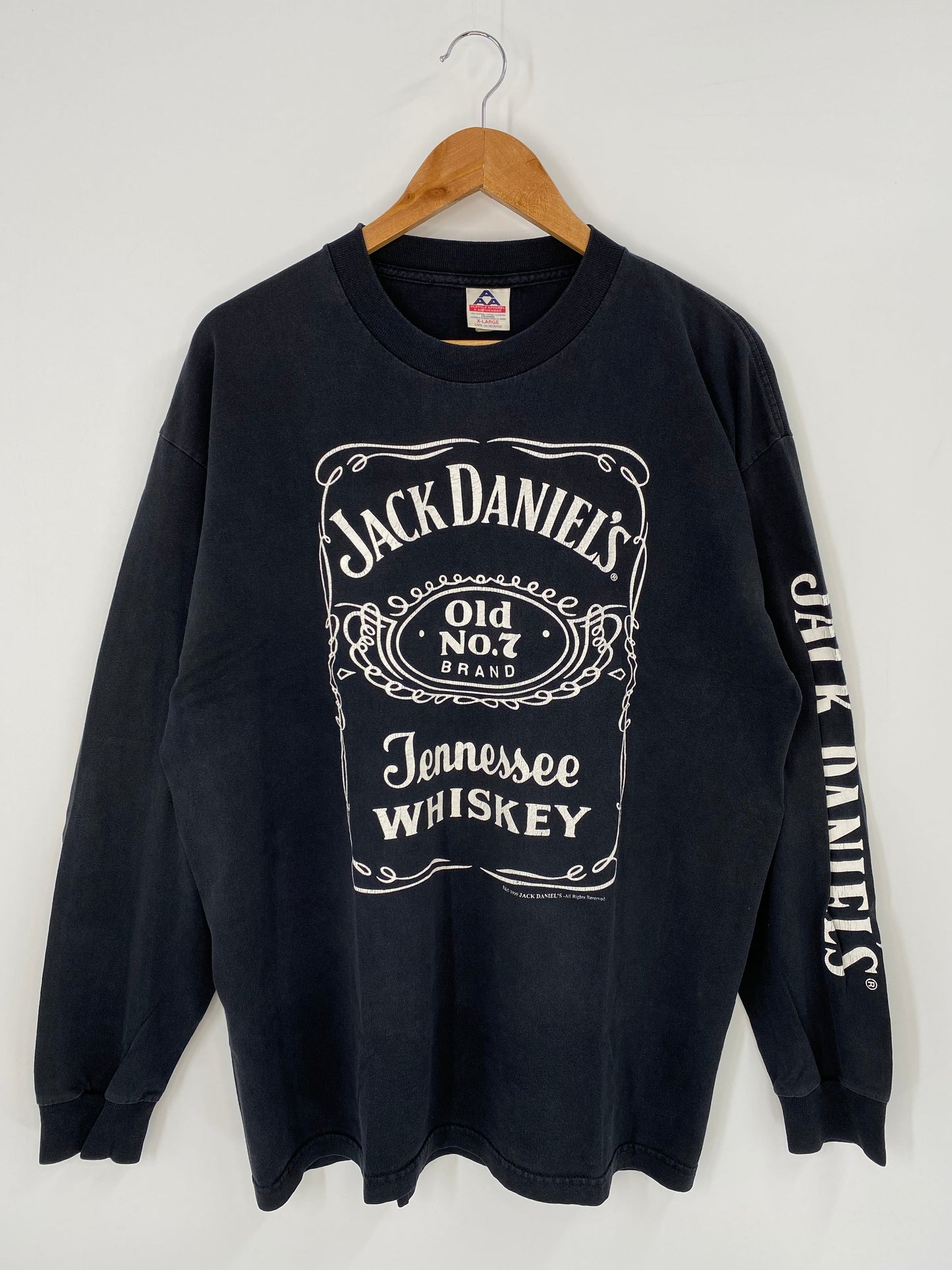 1999 JACK DANIELS Size XL Vintage Long Sleeve T-Shirts / A9869