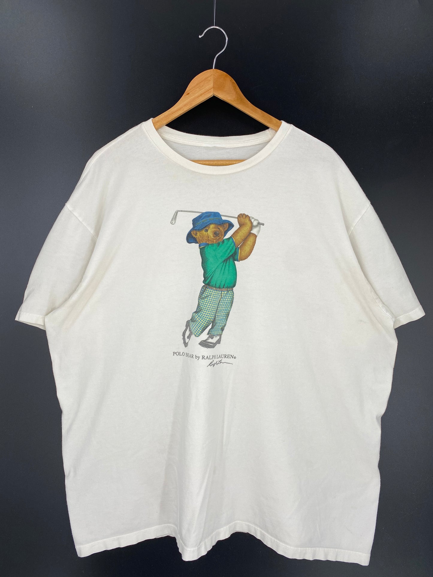 POLO BEAR RALPH LAUREN Size No tag (Approx. XXL)  Vintage T-shirt /9307