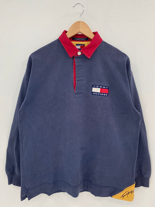 90’s TOMMY HILFIGER Size M Vintage Rugby-Shirt  / K2726