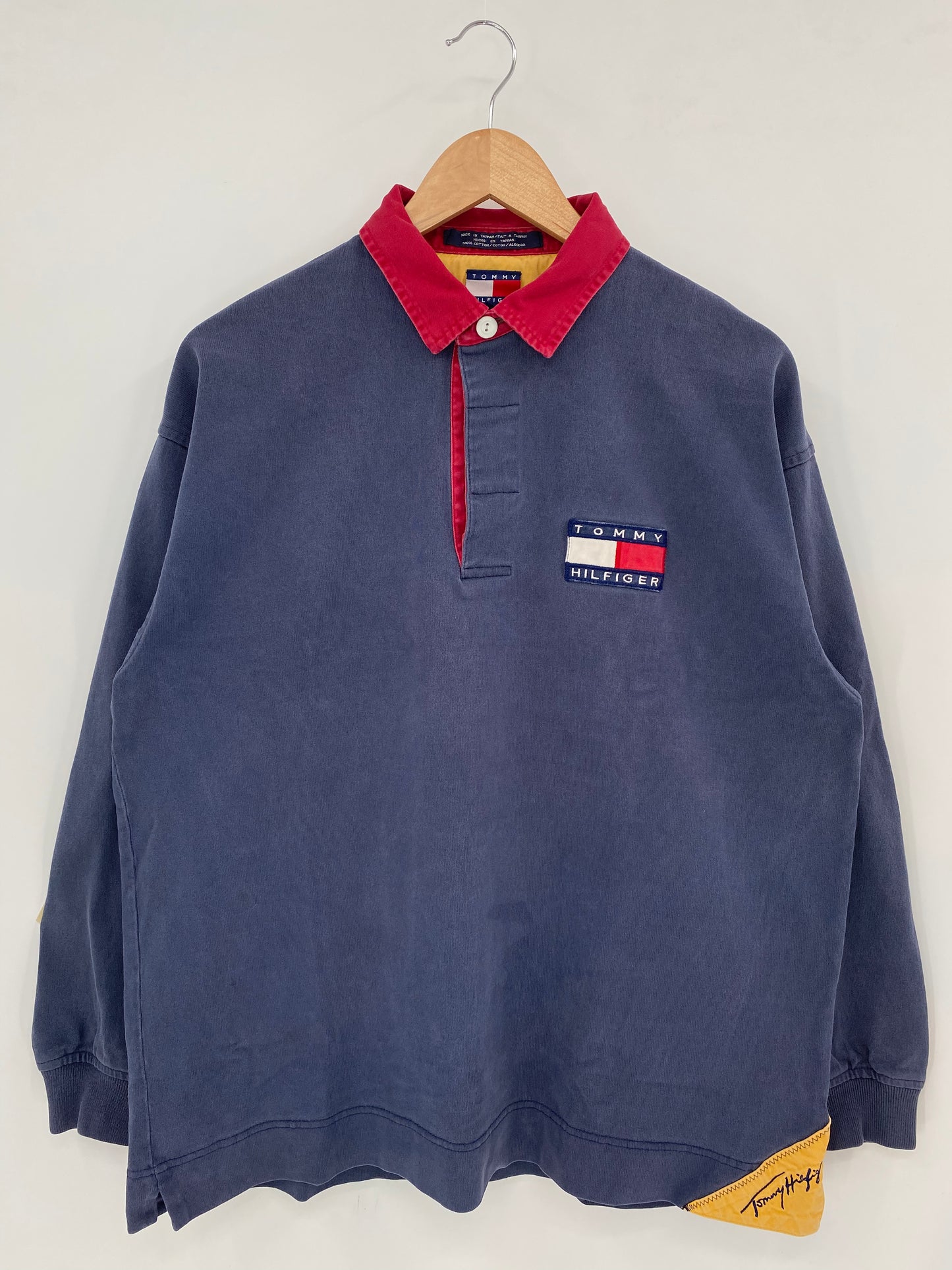 90’s TOMMY HILFIGER Size M Vintage Rugby-Shirt  / K2726