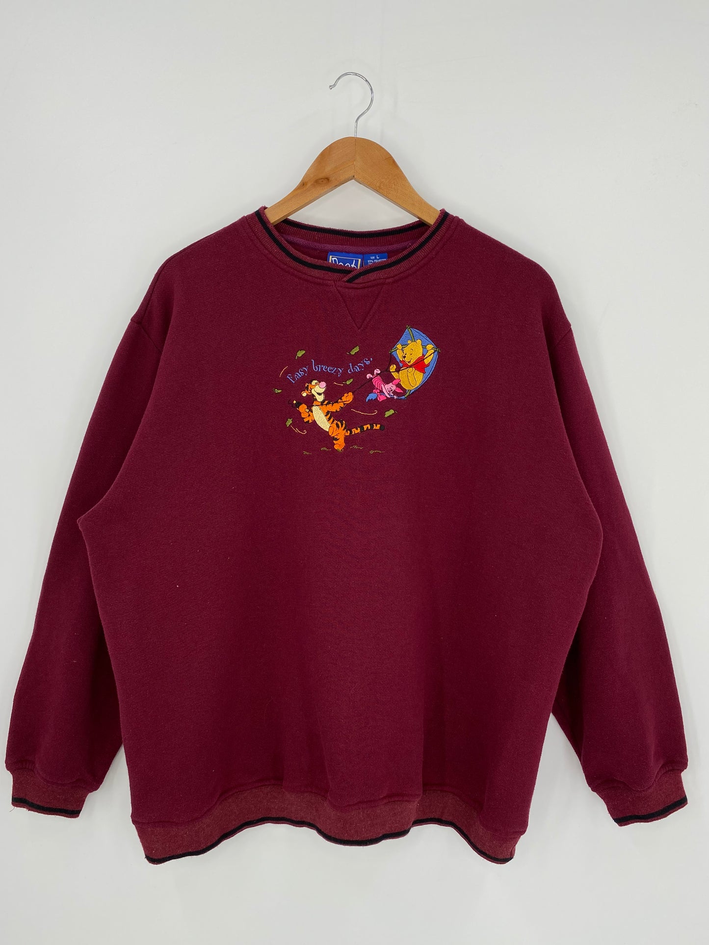00’ DISNEY POOH AND FRIENDS Size L Vintage Sweat-shirt / 9911