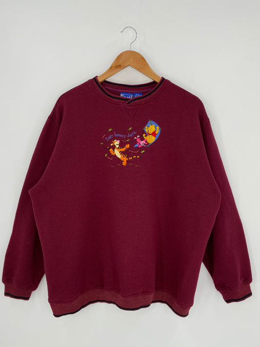 00’ DISNEY POOH AND FRIENDS Size L Vintage Sweat-shirt / 9911