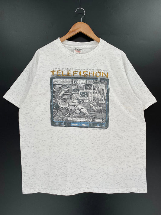 1992 TELEFISHOW Made in USA Size XL Vintage T-Shirt / E2273T