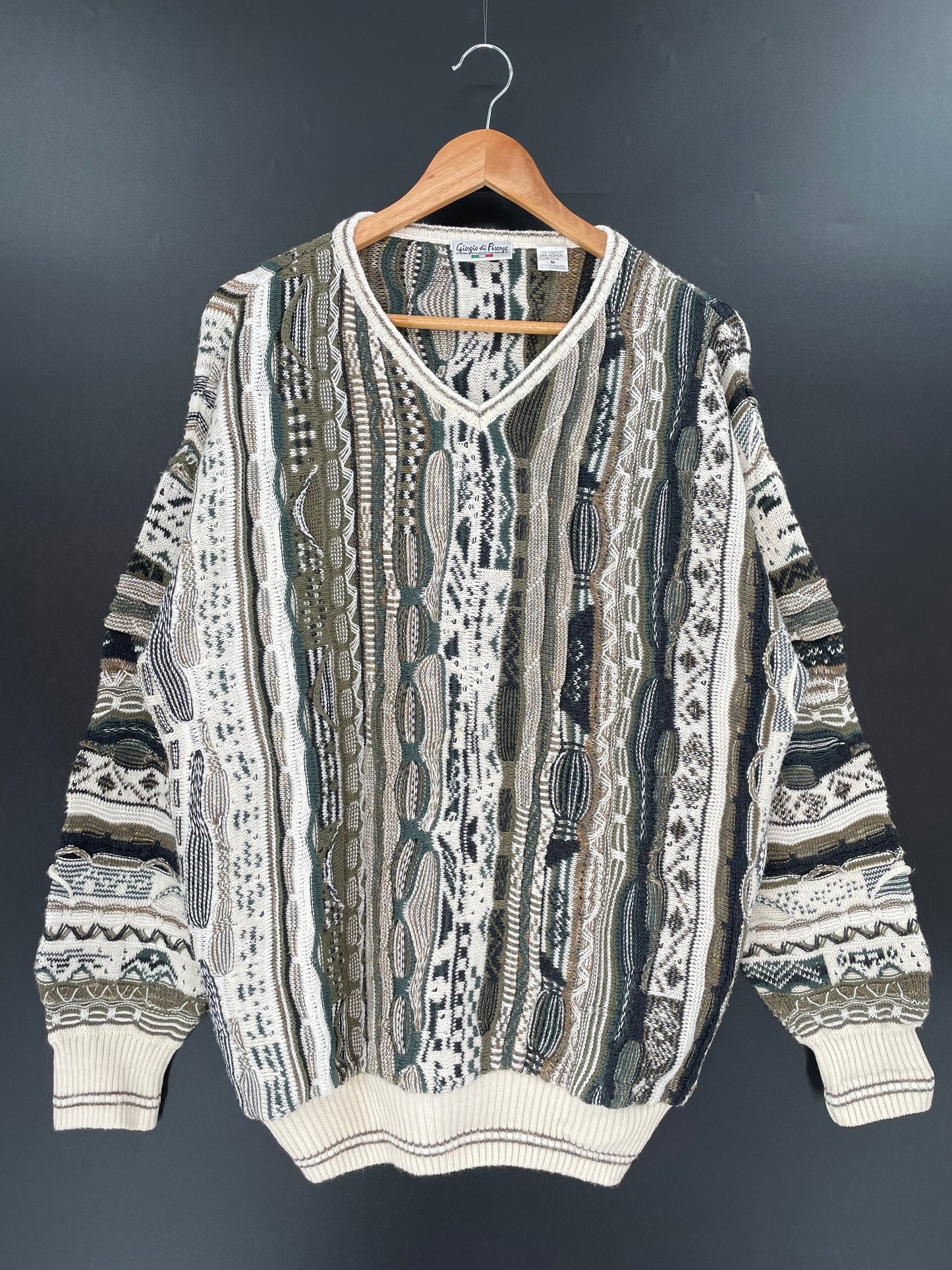 Vintage 3D COOGI-Style Size M Wool Knit Sweater / K961